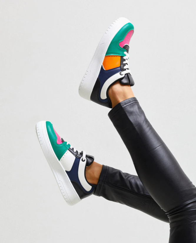 Zapatillas deportivas con plataforma mujer con cordones