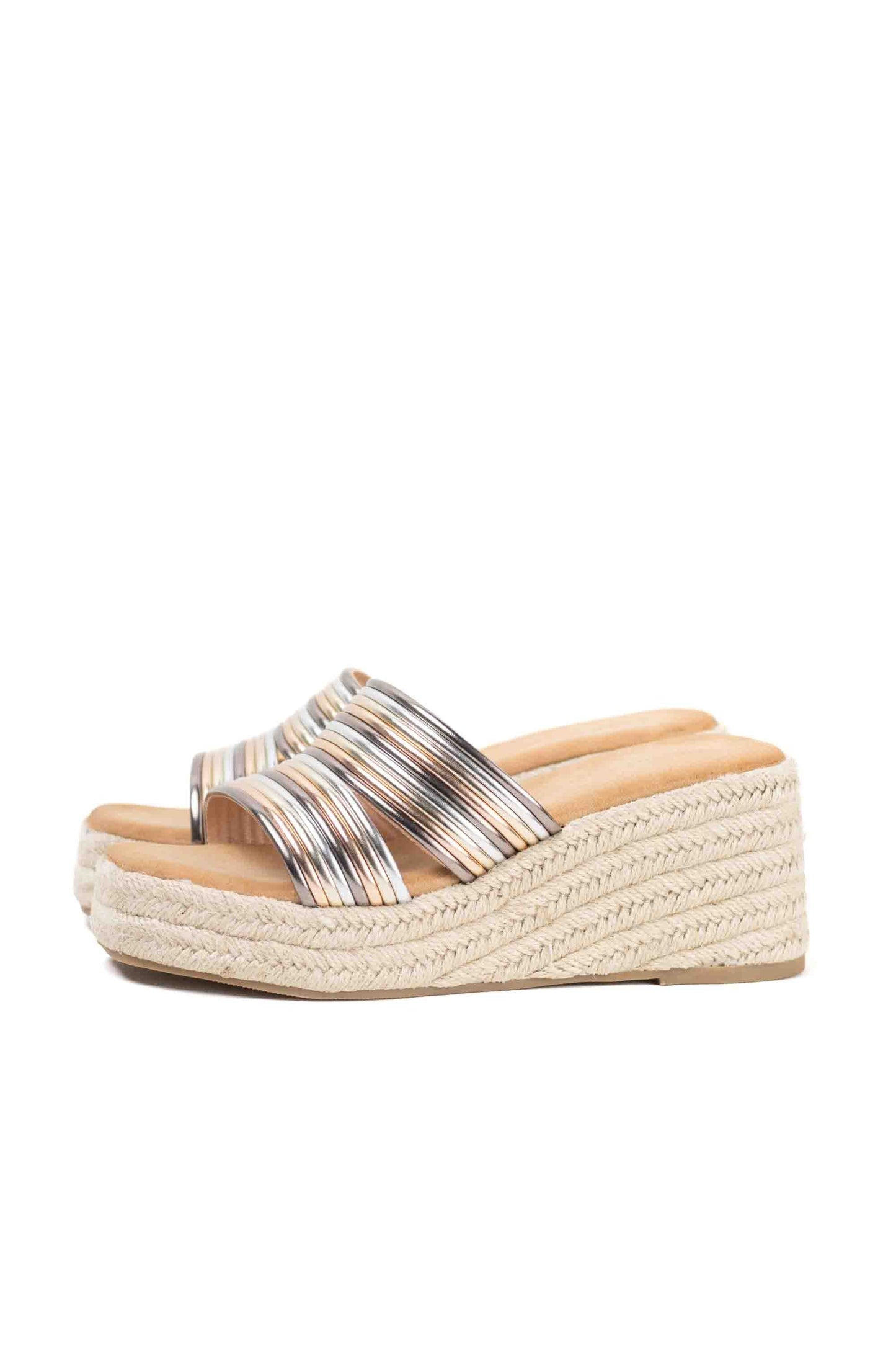 sandalias cunas espartos mujer con plataforma MULTI 41