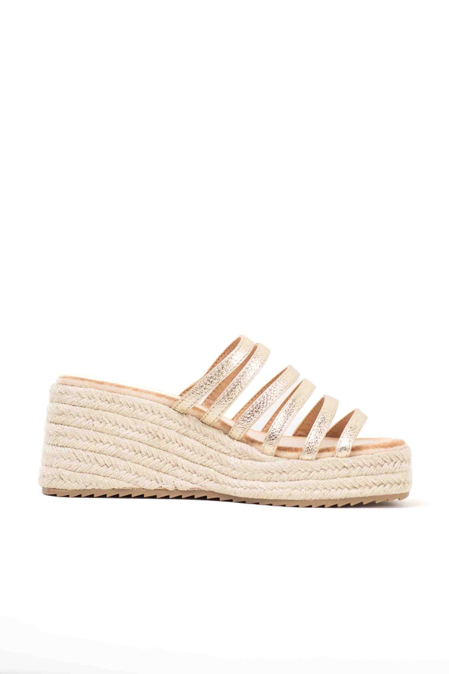 sandalias cunas espartos mujer plantilla almohadilla Dorado 40