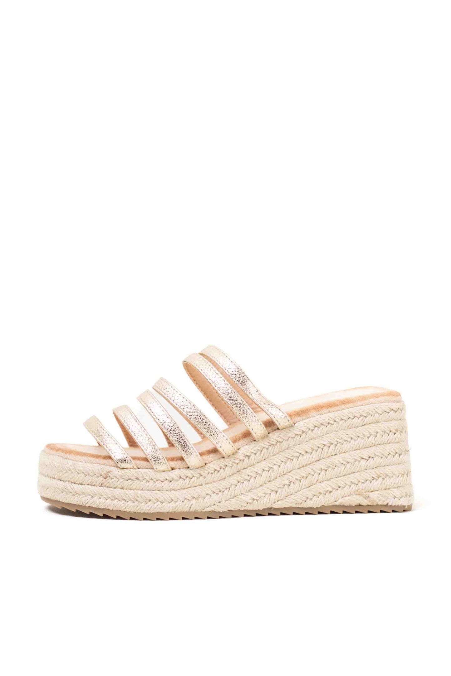 sandalias cunas espartos mujer plantilla almohadilla Dorado 41