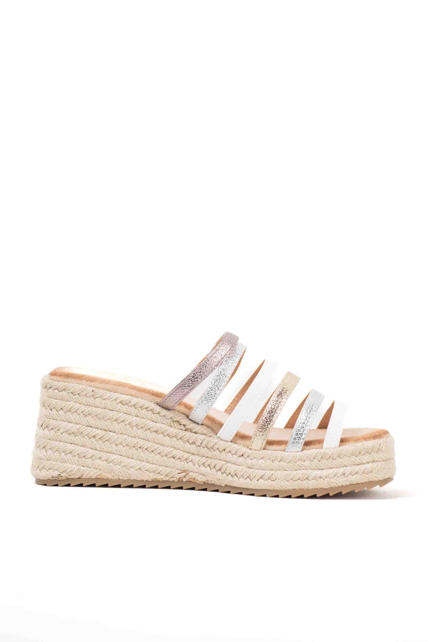 sandalias cunas espartos mujer plantilla almohadilla Blanco 39