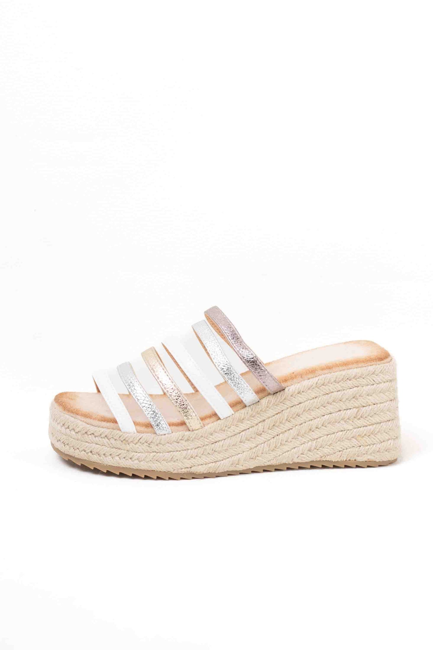 sandalias cunas espartos mujer plantilla almohadilla Blanco 40
