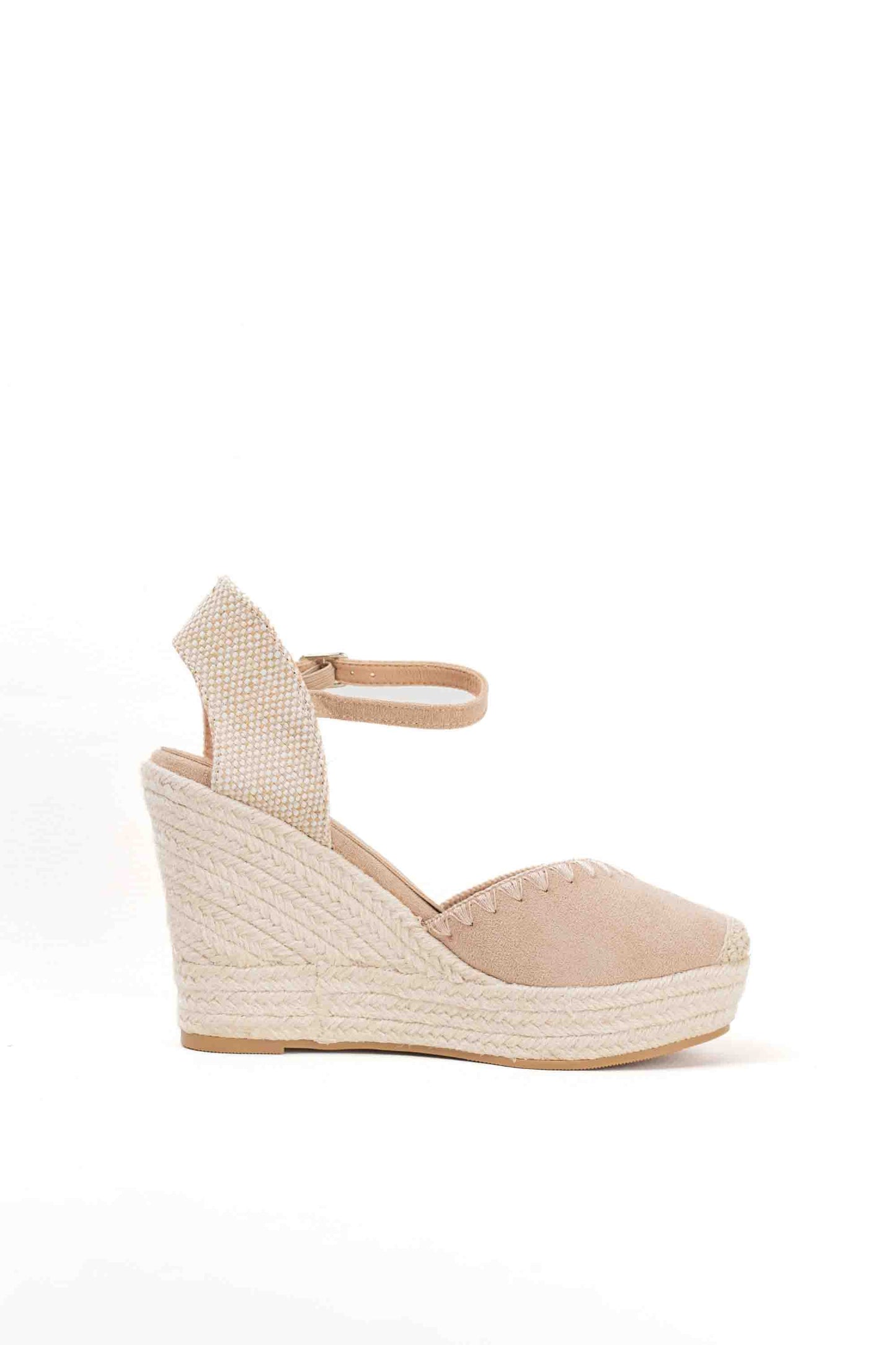 alpargatas cunas espartos altas con plataforma color Taupe talla 38
