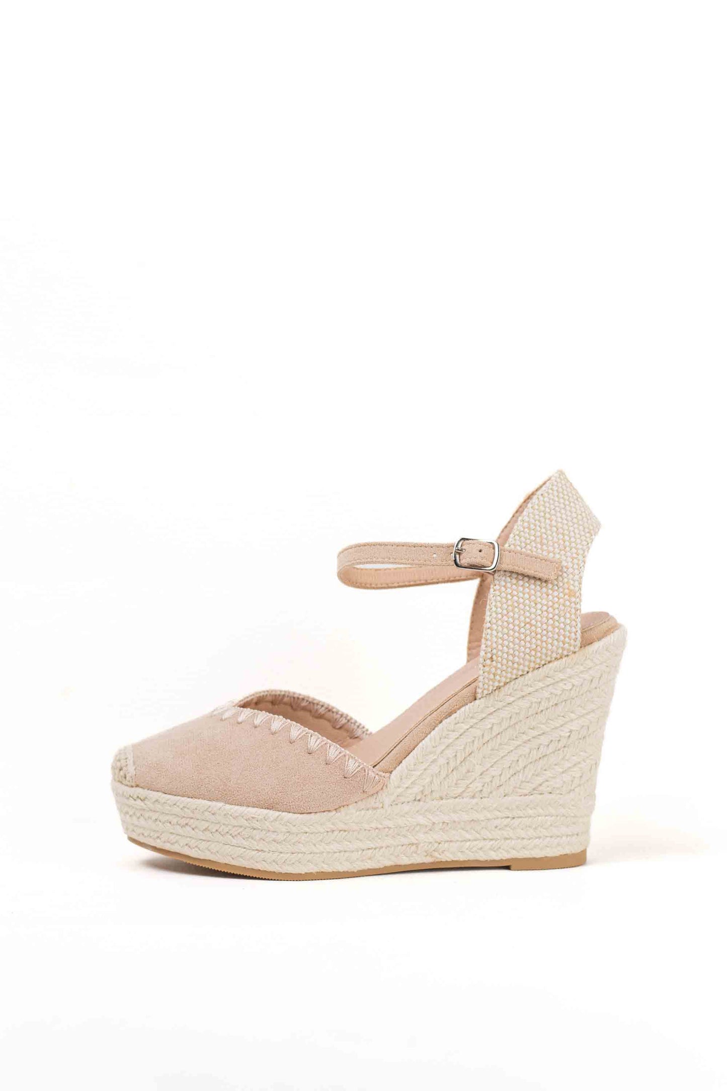 alpargatas cunas espartos altas con plataforma color Taupe talla 39
