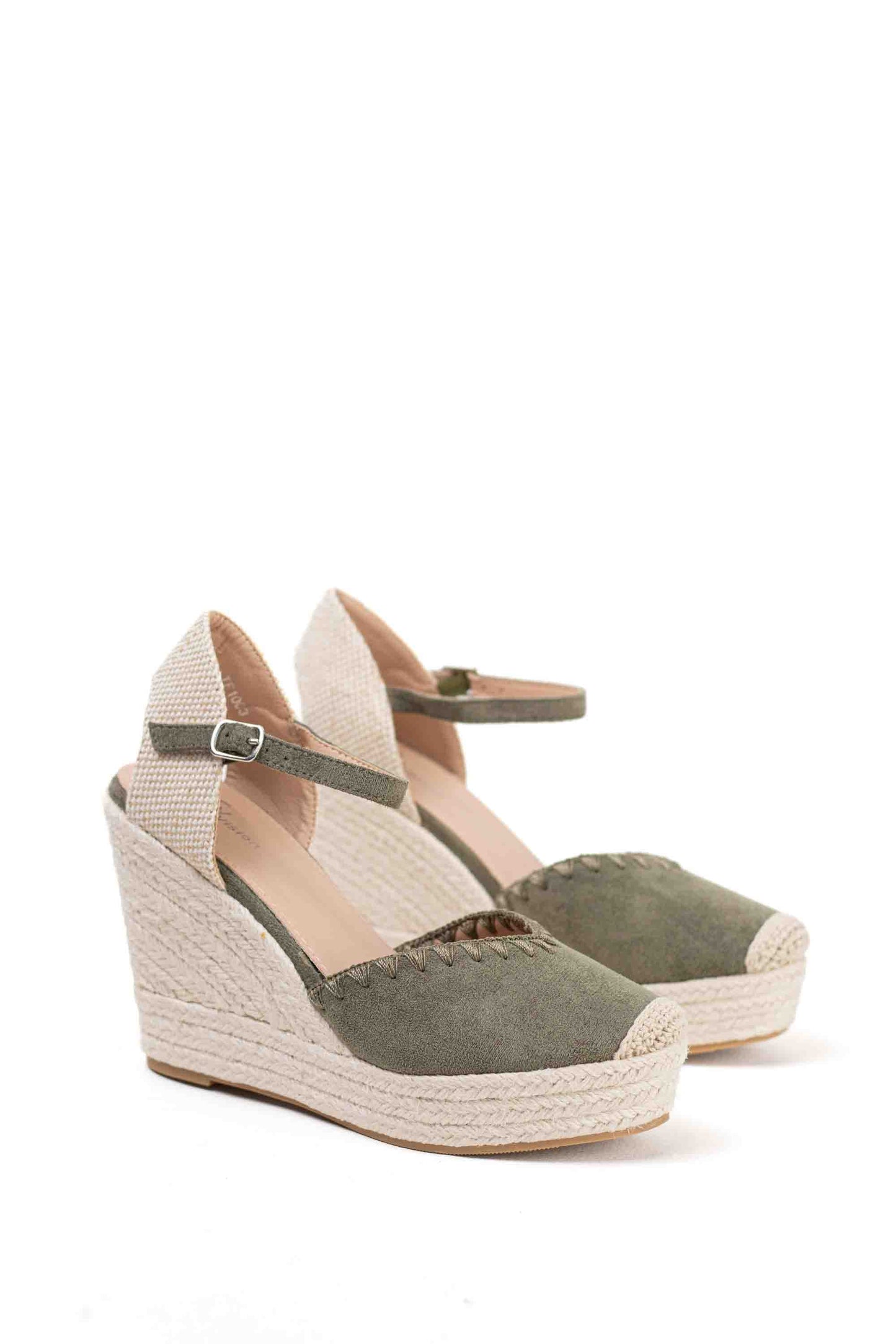 alpargatas cunas espartos altas con plataforma color Verde talla 36