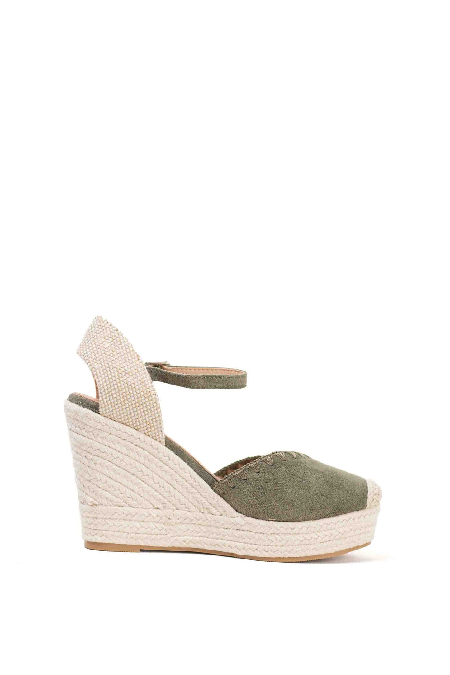 alpargatas cunas espartos altas con plataforma color Verde talla 38