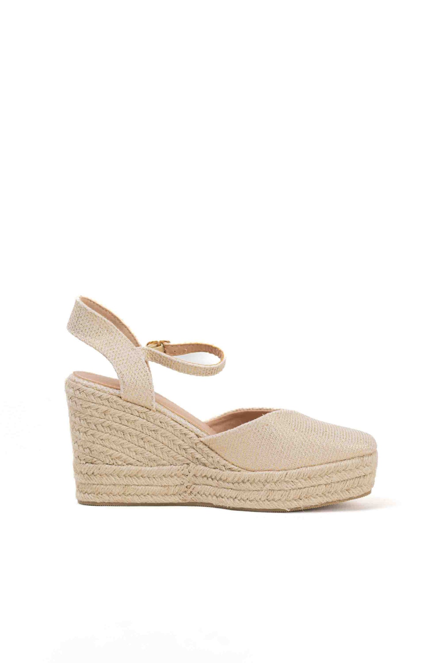 alpargatas cunas espartos altas mujer con plataforma super ligeras color Plateado talla 36