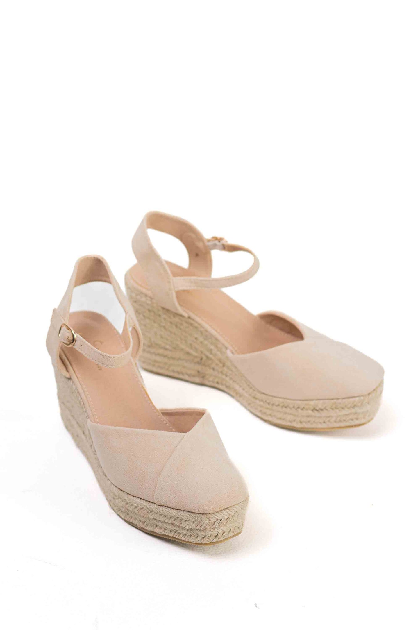 alpargatas cunas espartos altas mujer con plataforma super ligeras color Beige talla 41