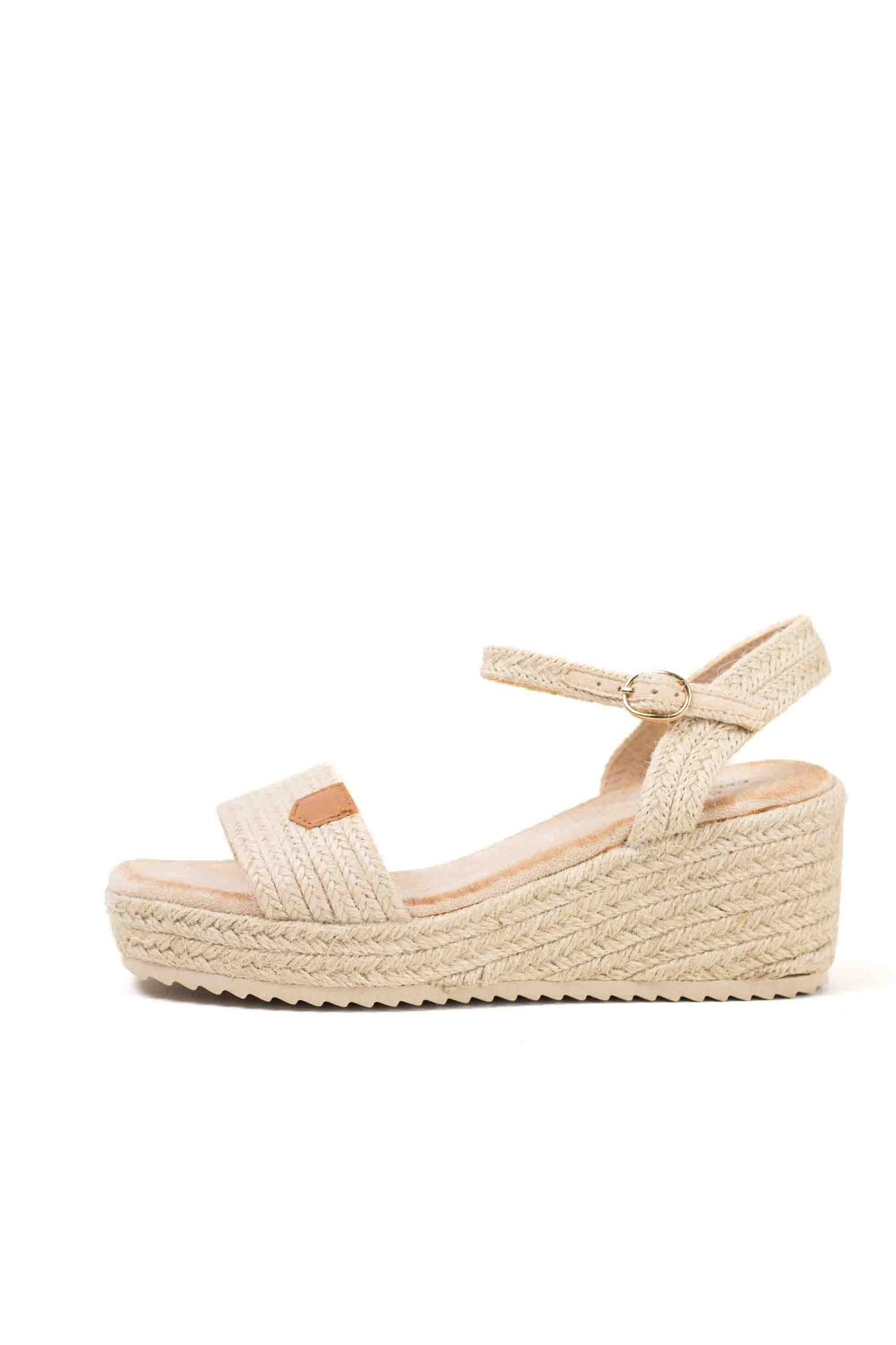 Sandalias cuña baja de esparto mujer con plataforma plantila almhoadilla