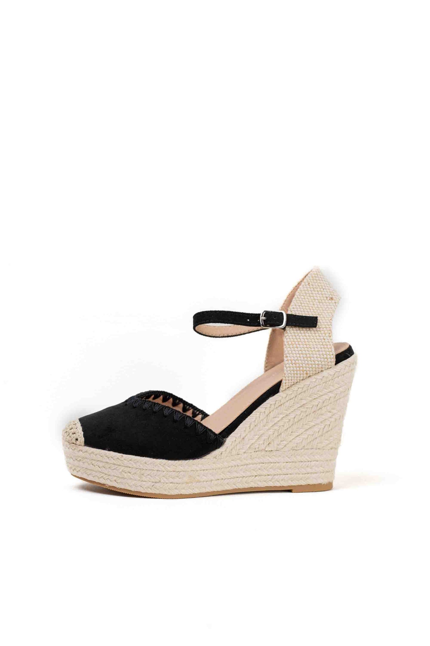 alpargatas cunas espartos altas con plataforma color Negro talla 37