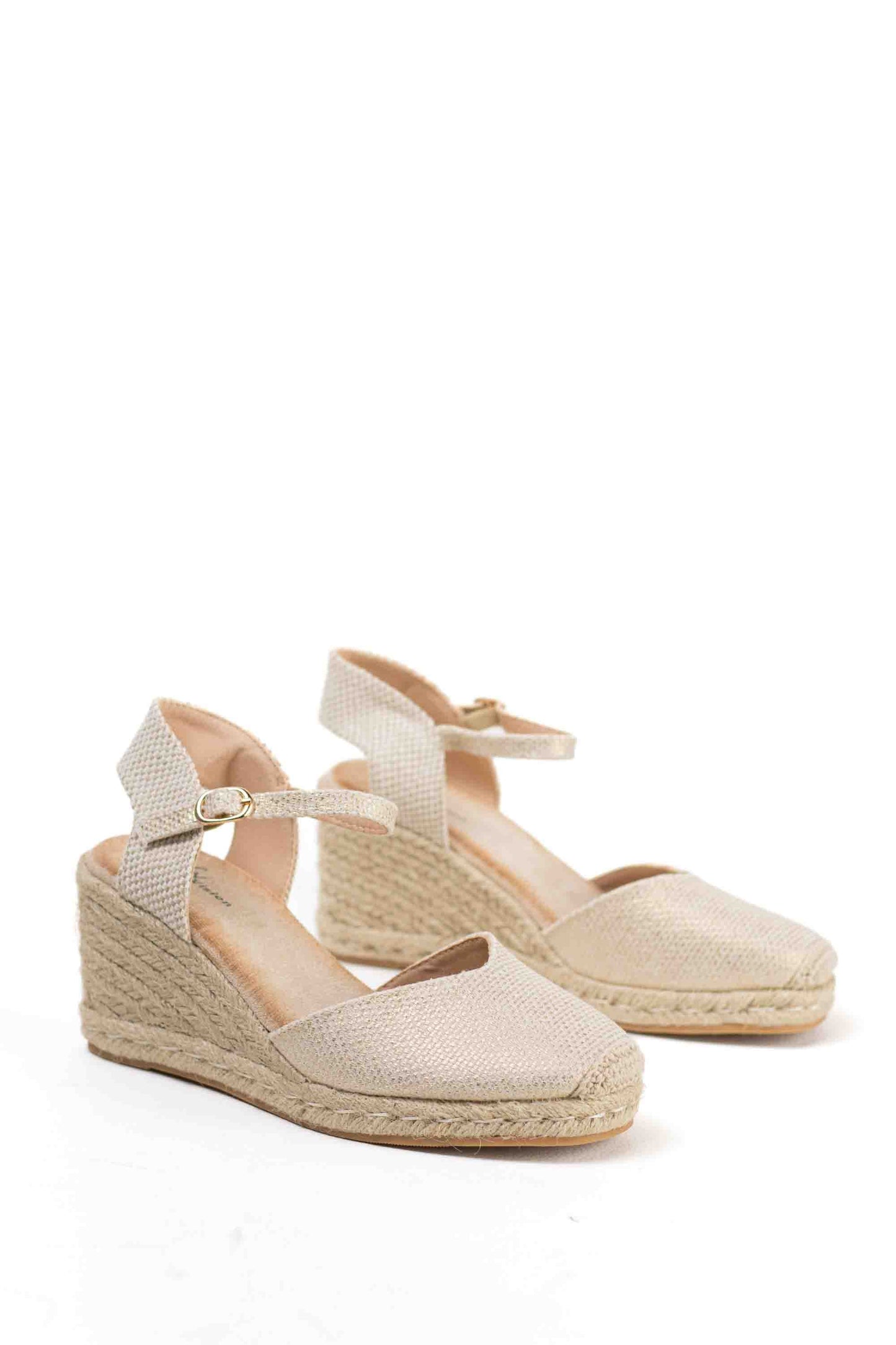 alpargatas doradas mujer cuna altas de espartos con plataforma con plantilla almohadilla color Dorado talla 37