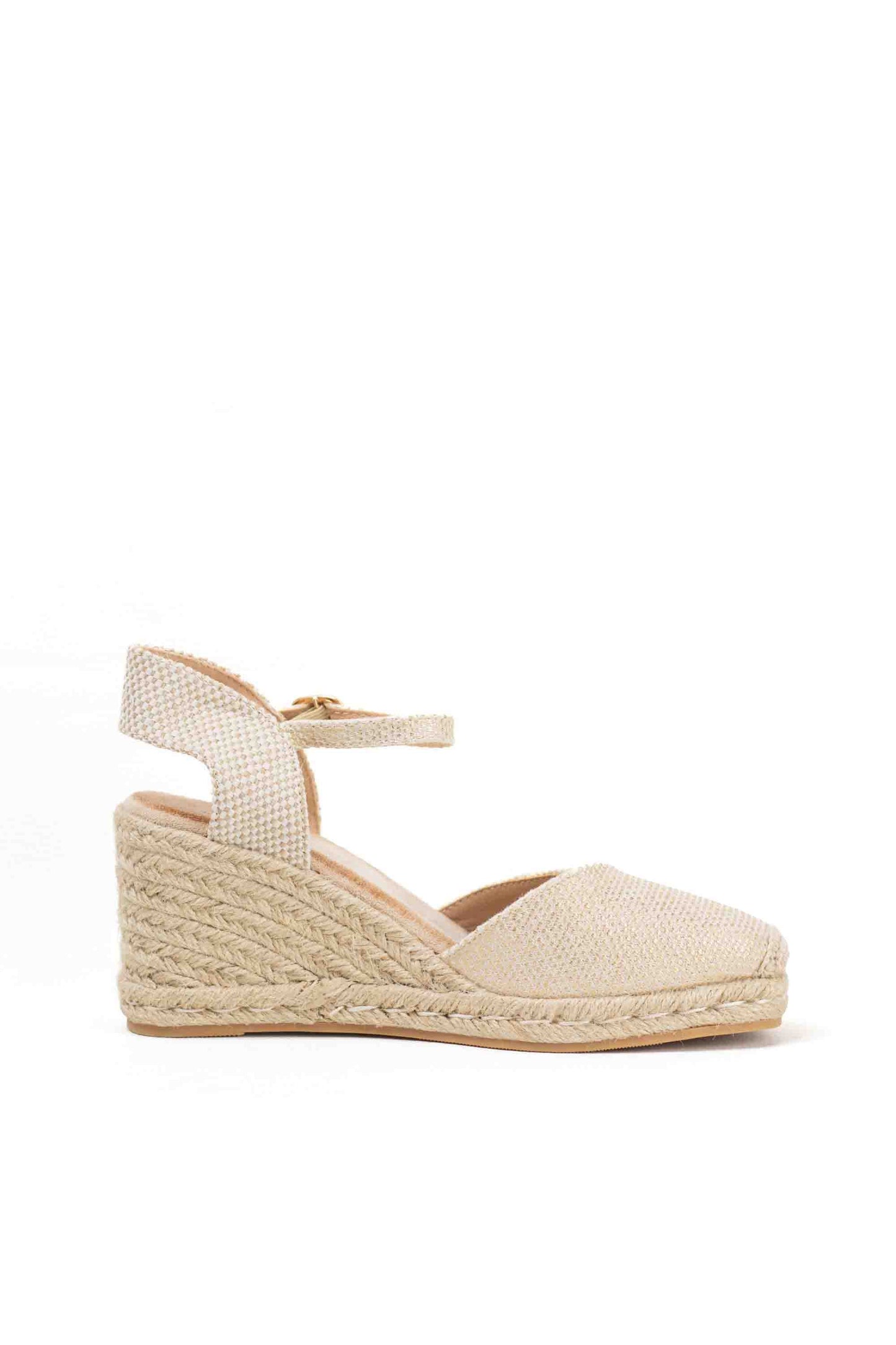 alpargatas doradas mujer cuna altas de espartos con plataforma con plantilla almohadilla color Dorado talla 38