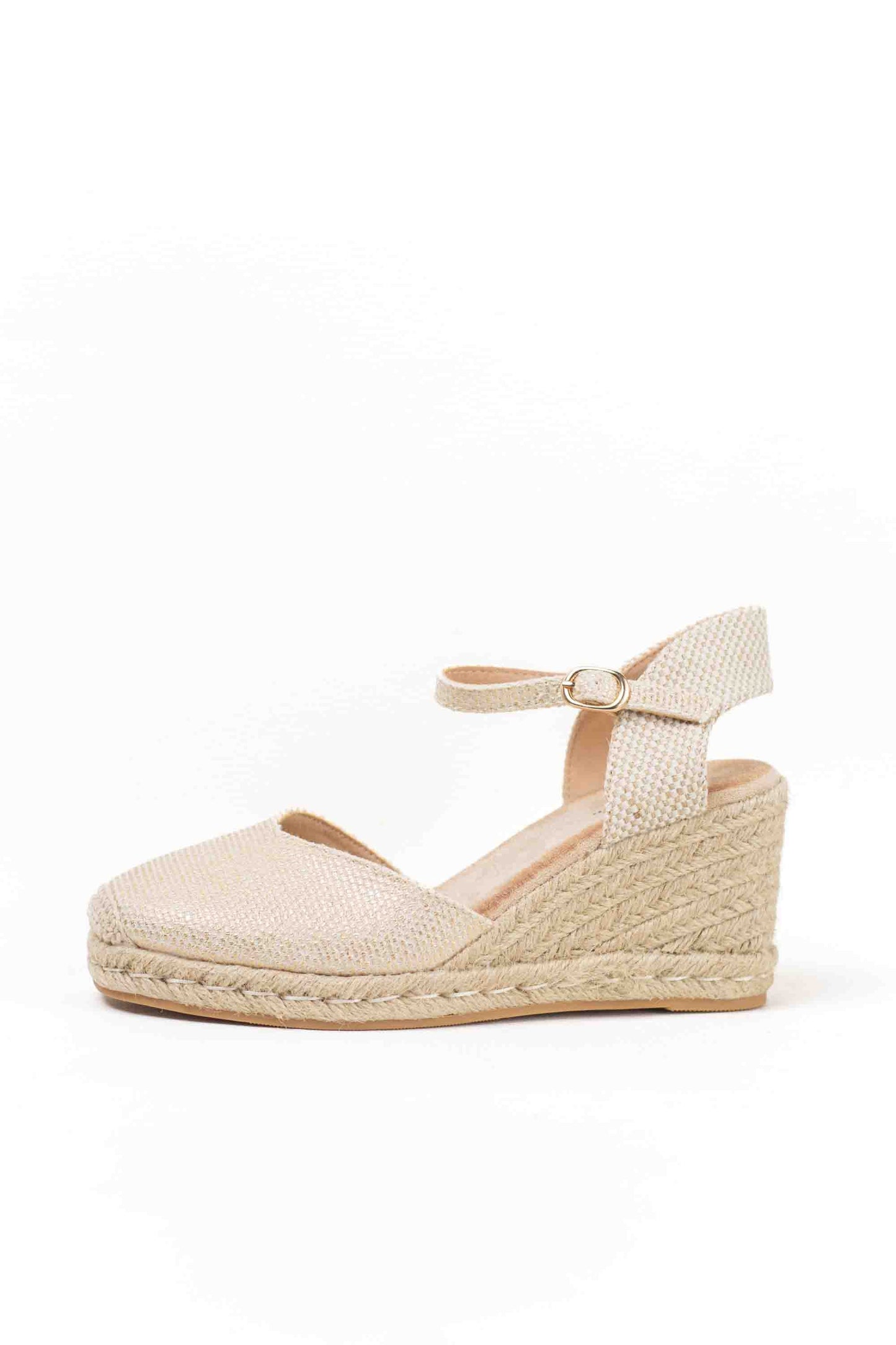 alpargatas doradas mujer cuna altas de espartos con plataforma con plantilla almohadilla color Dorado talla 39