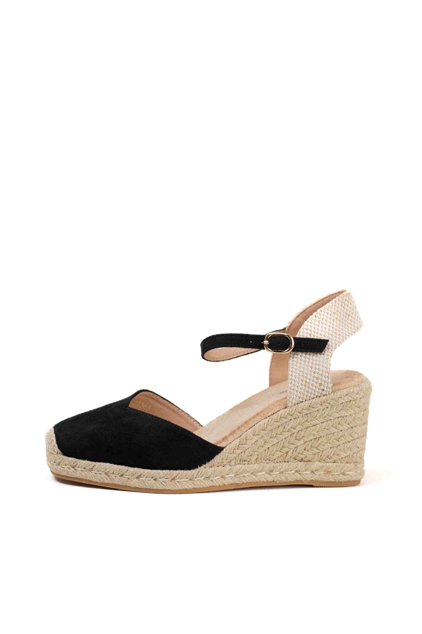 alpargatas doradas mujer cuna altas de espartos con plataforma con plantilla almohadilla color Negro talla 38