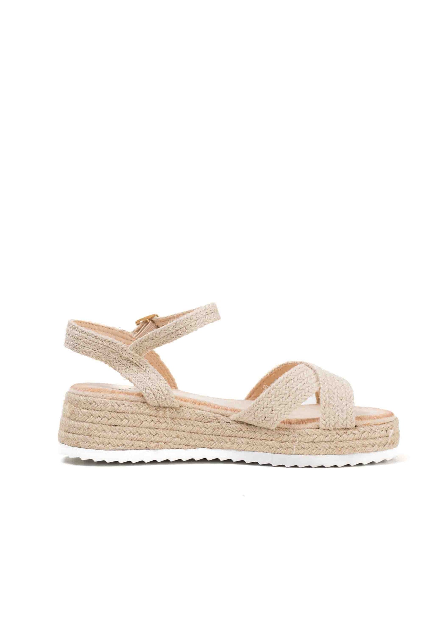 sandalias de esparto con estilo trenzado y suela comoda color Beige talla 40