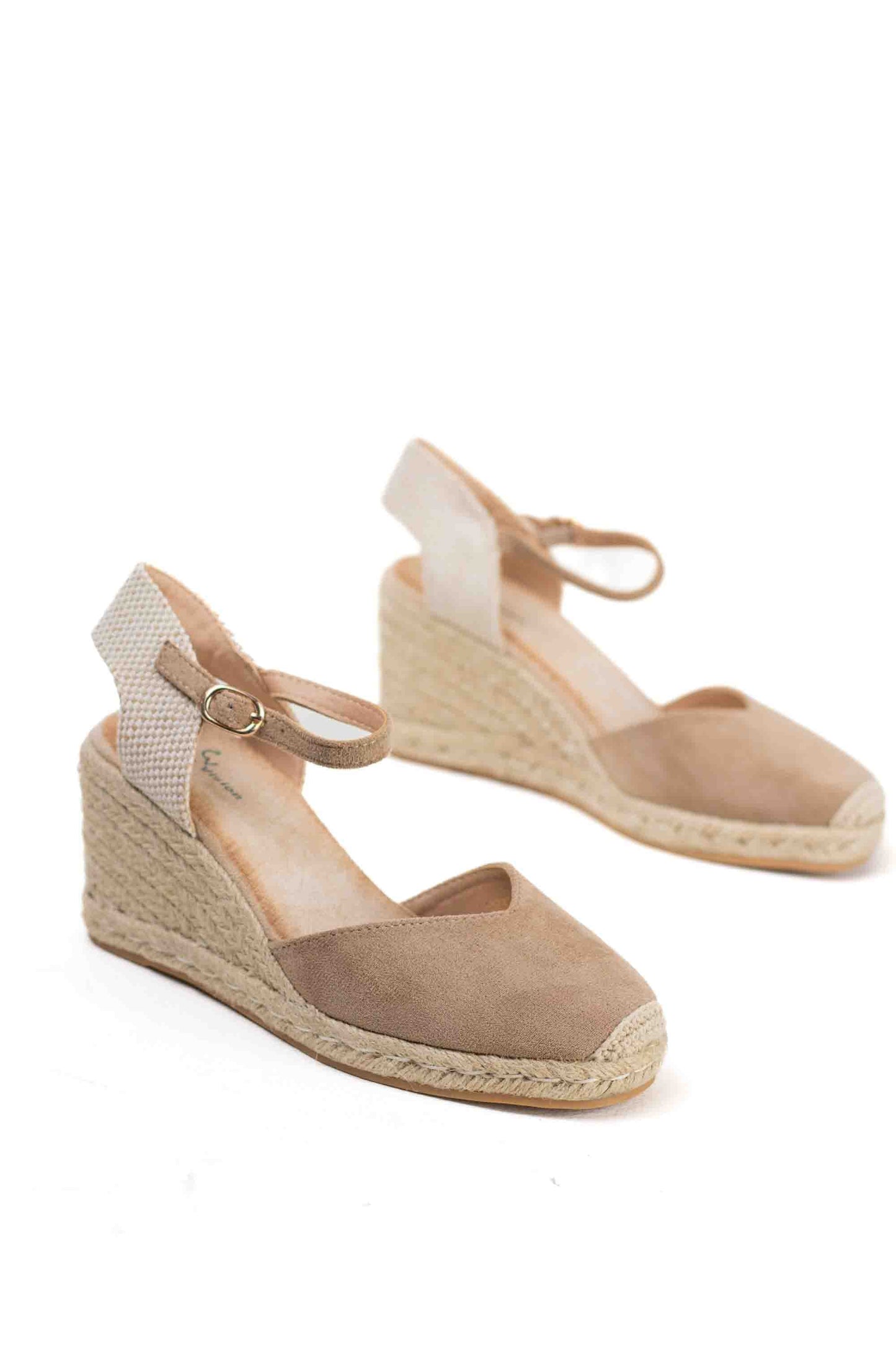 alpargatas doradas mujer cuna altas de espartos con plataforma con plantilla almohadilla color Plateado talla 41