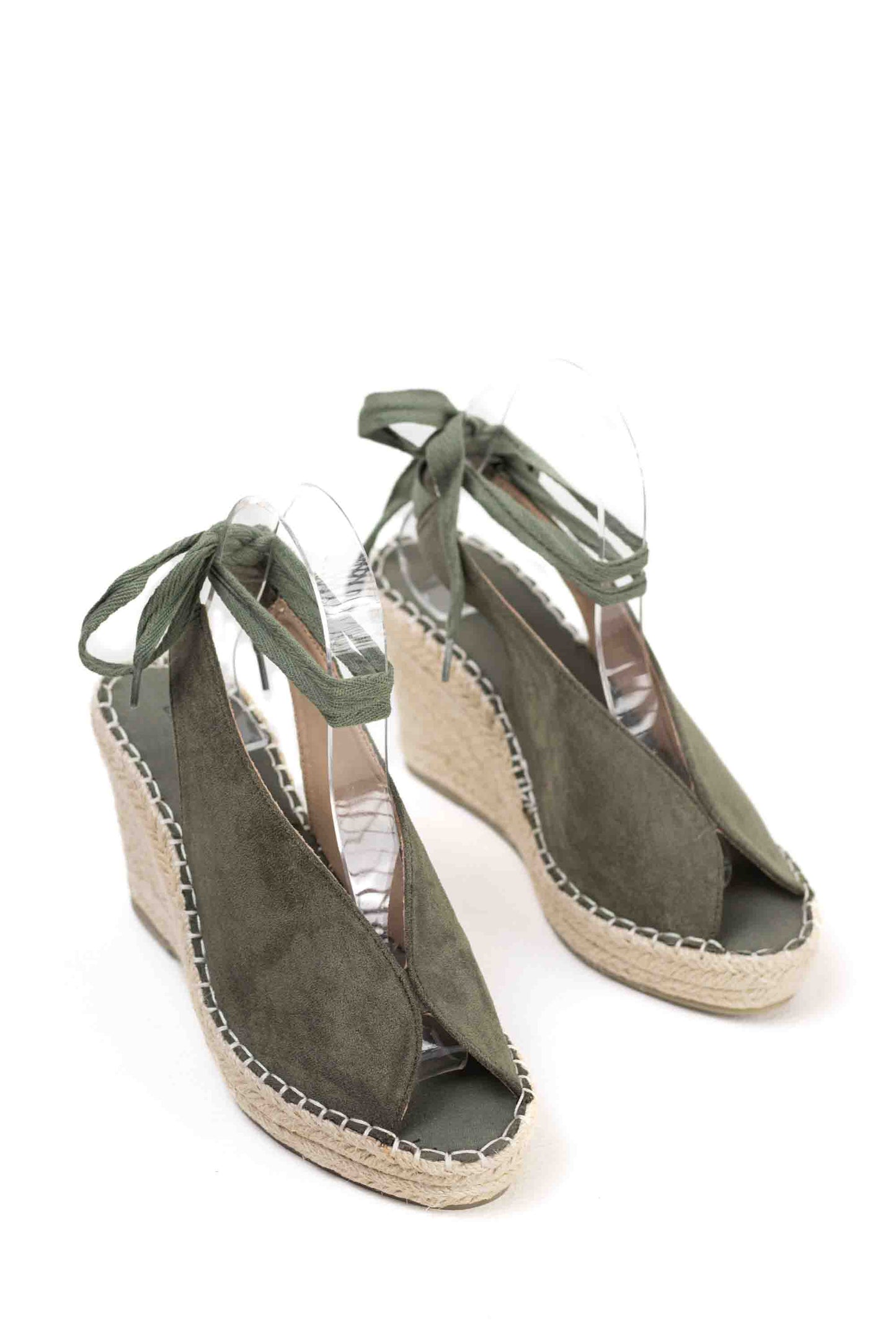 alpargatas cunas espartos altas con plataforma con cintas estilo bohemia Negro 40