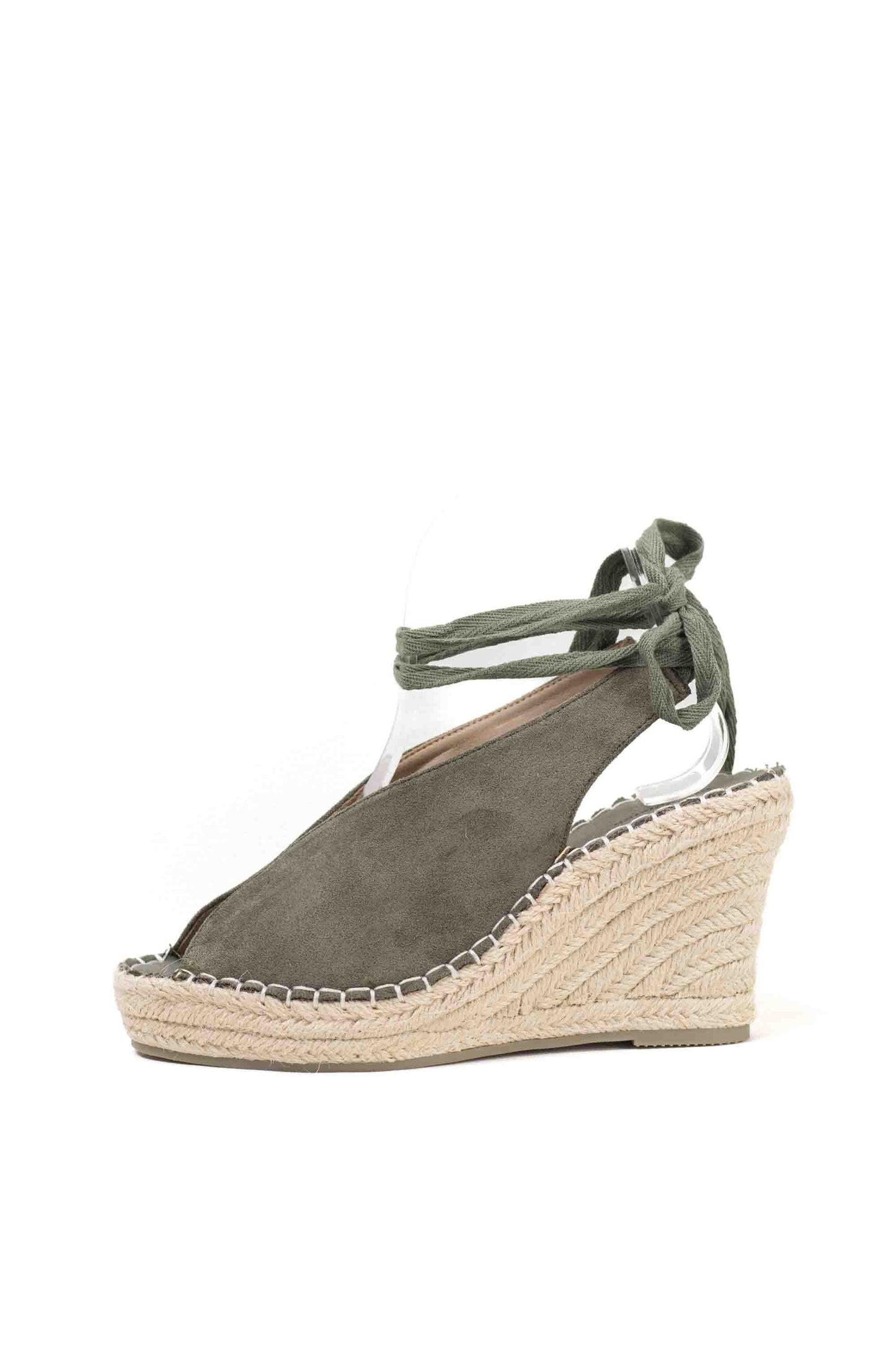 alpargatas cunas espartos altas con plataforma con cintas estilo bohemia Beige 36