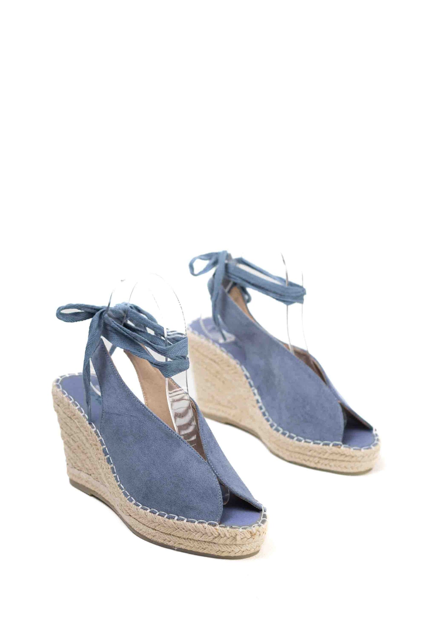 alpargatas cunas espartos altas con plataforma con cintas estilo bohemia Beige 39