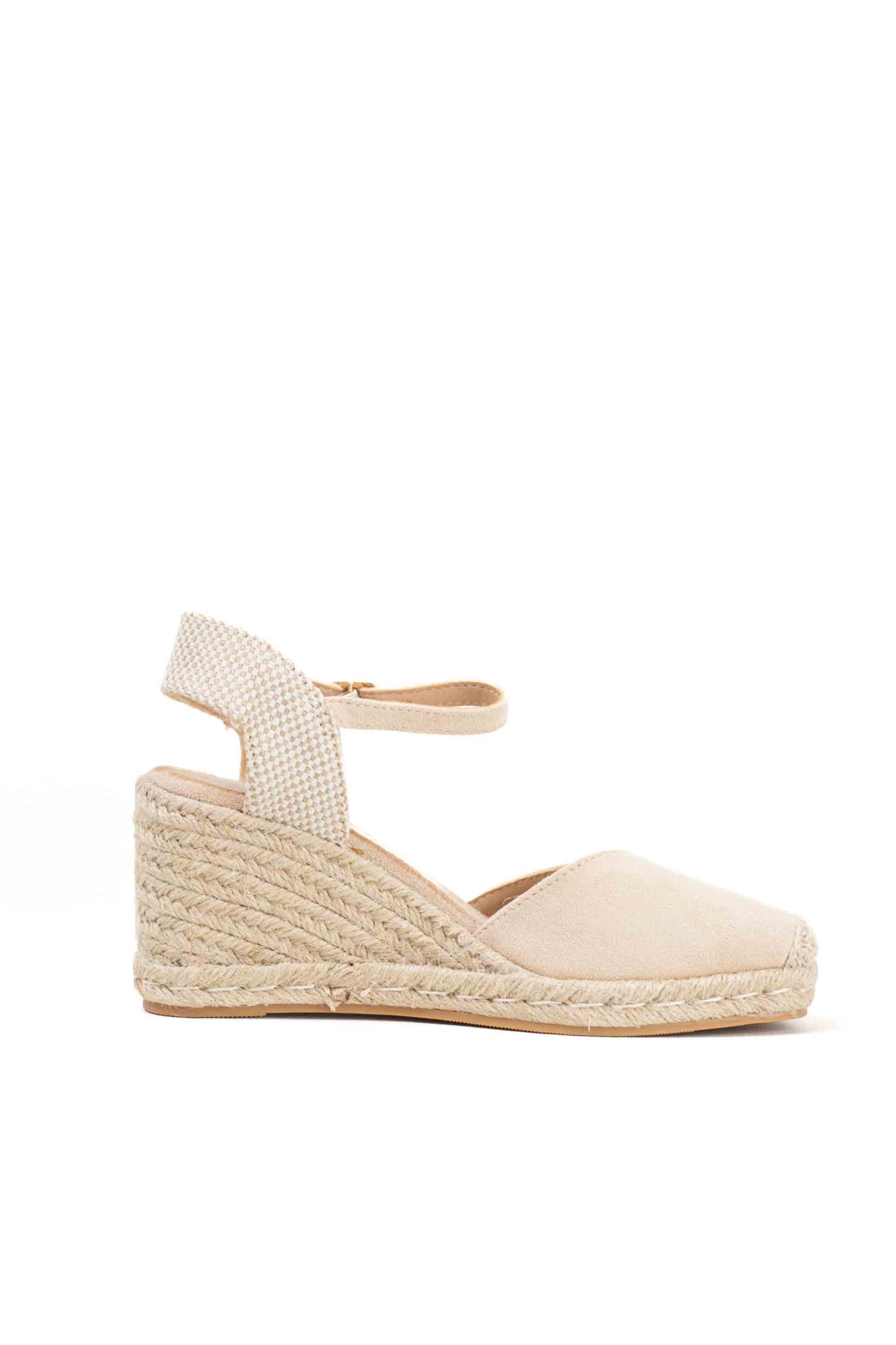 alpargatas doradas mujer cuna altas de espartos con plataforma con plantilla almohadilla color Beige talla 36