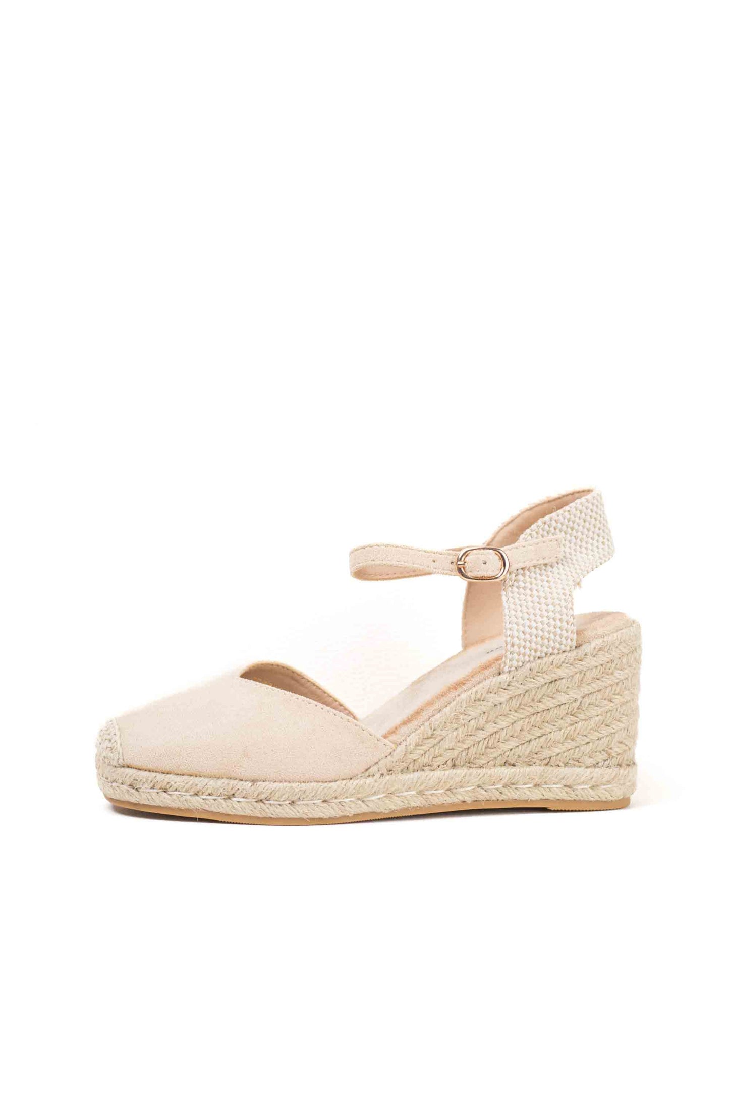 alpargatas doradas mujer cuna altas de espartos con plataforma con plantilla almohadilla color Beige talla 37