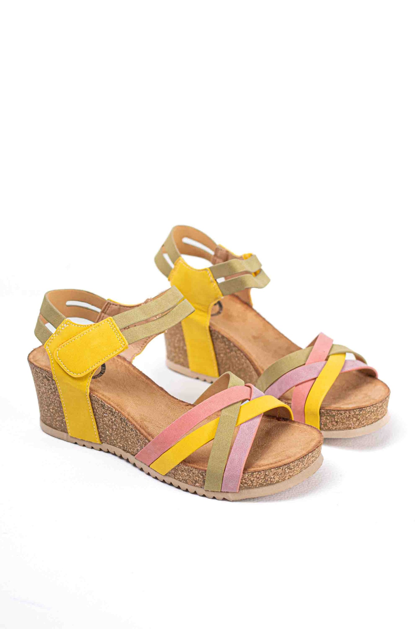 Sandalias mujer de Cuña Multicolor y plataforma para verano