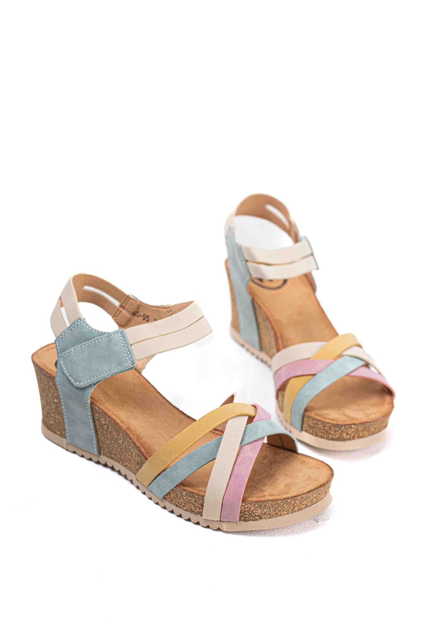 Sandalias mujer de Cuña Multicolor y plataforma para verano
