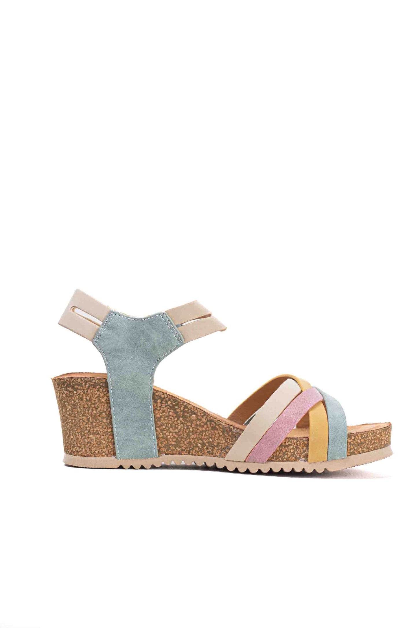 Sandalias mujer de Cuña Multicolor y plataforma para verano