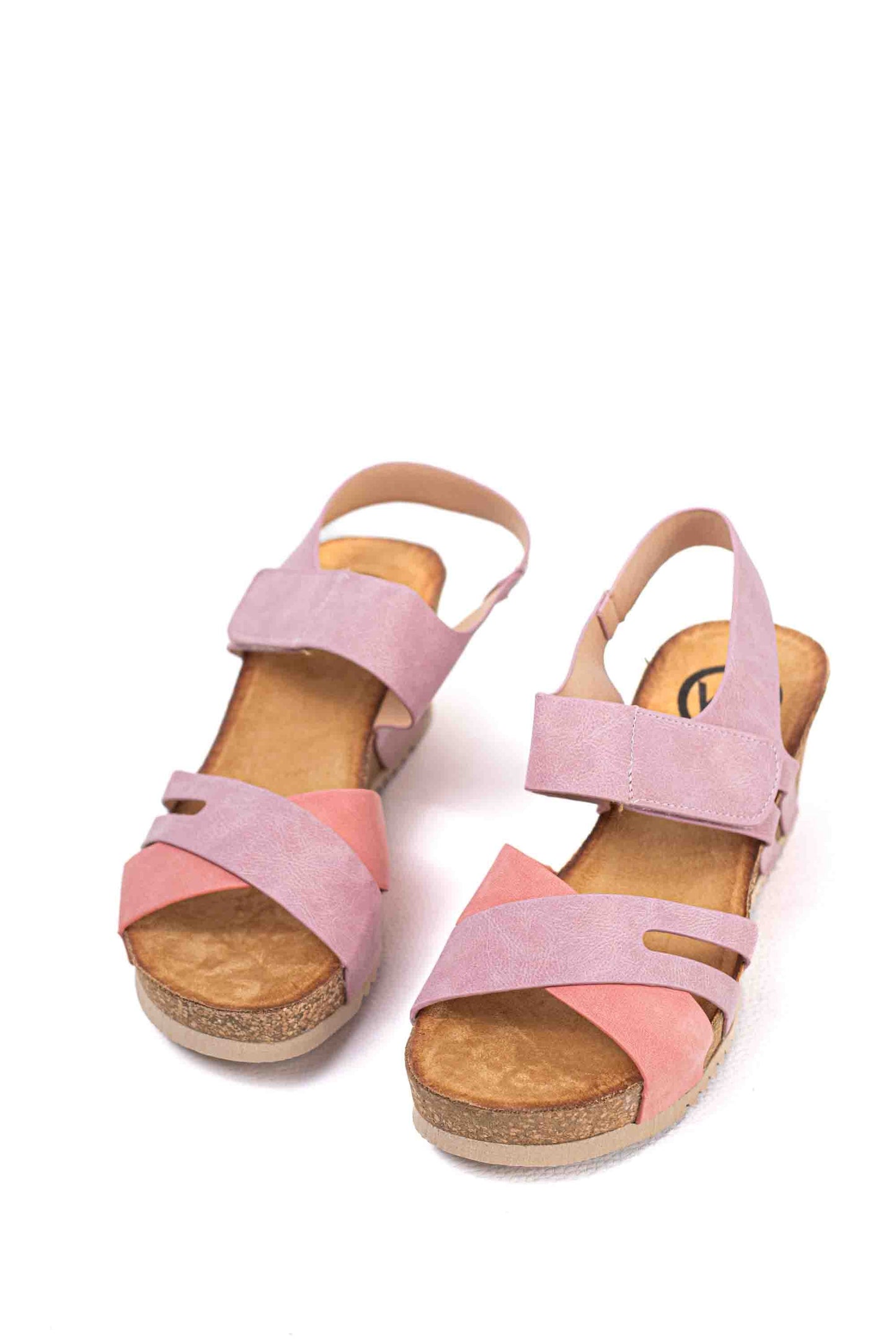 Sandalias mujer cuña Velcro y plataforma Ajustables