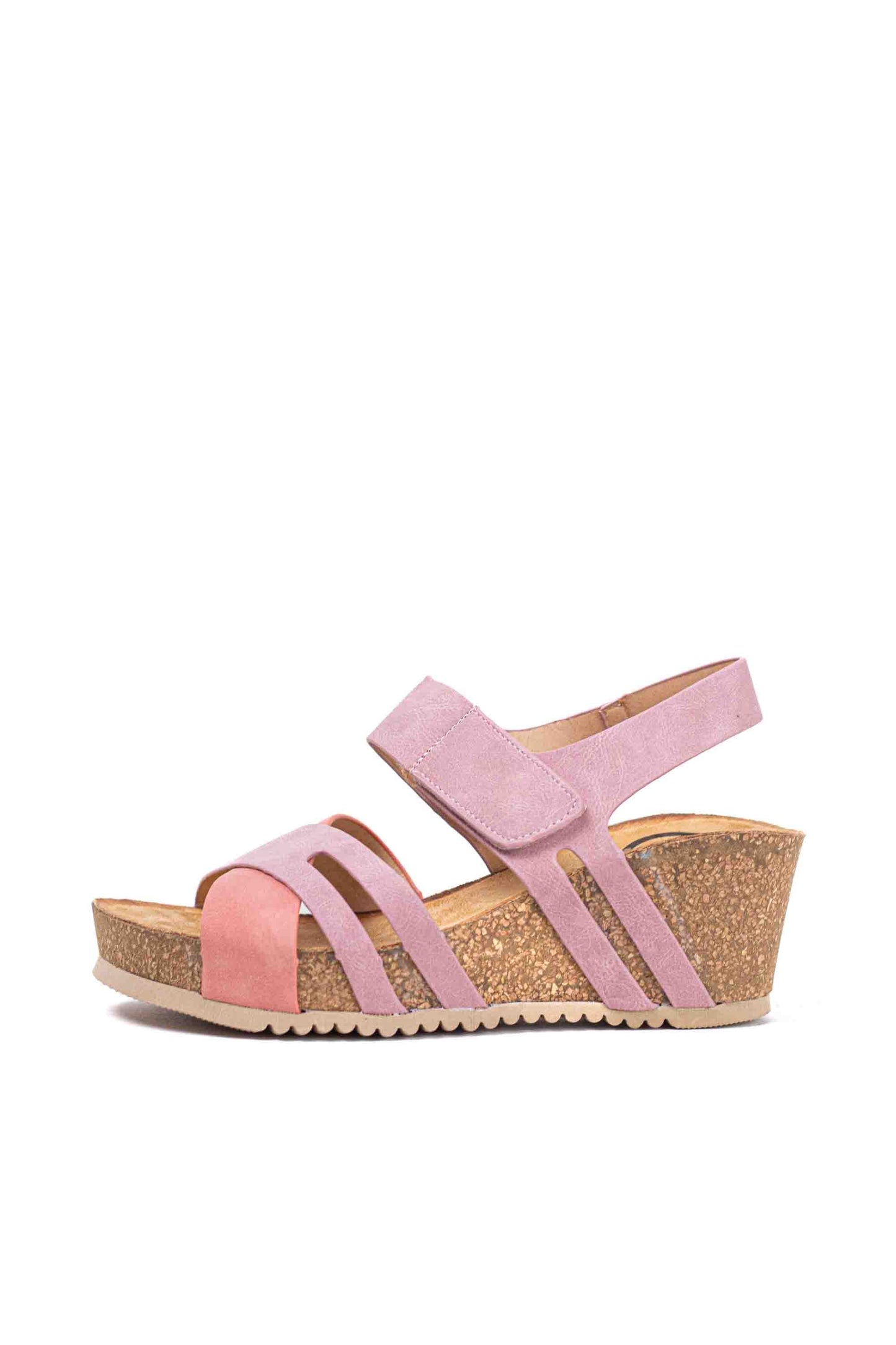 Sandalias mujer cuña Velcro y plataforma Ajustables