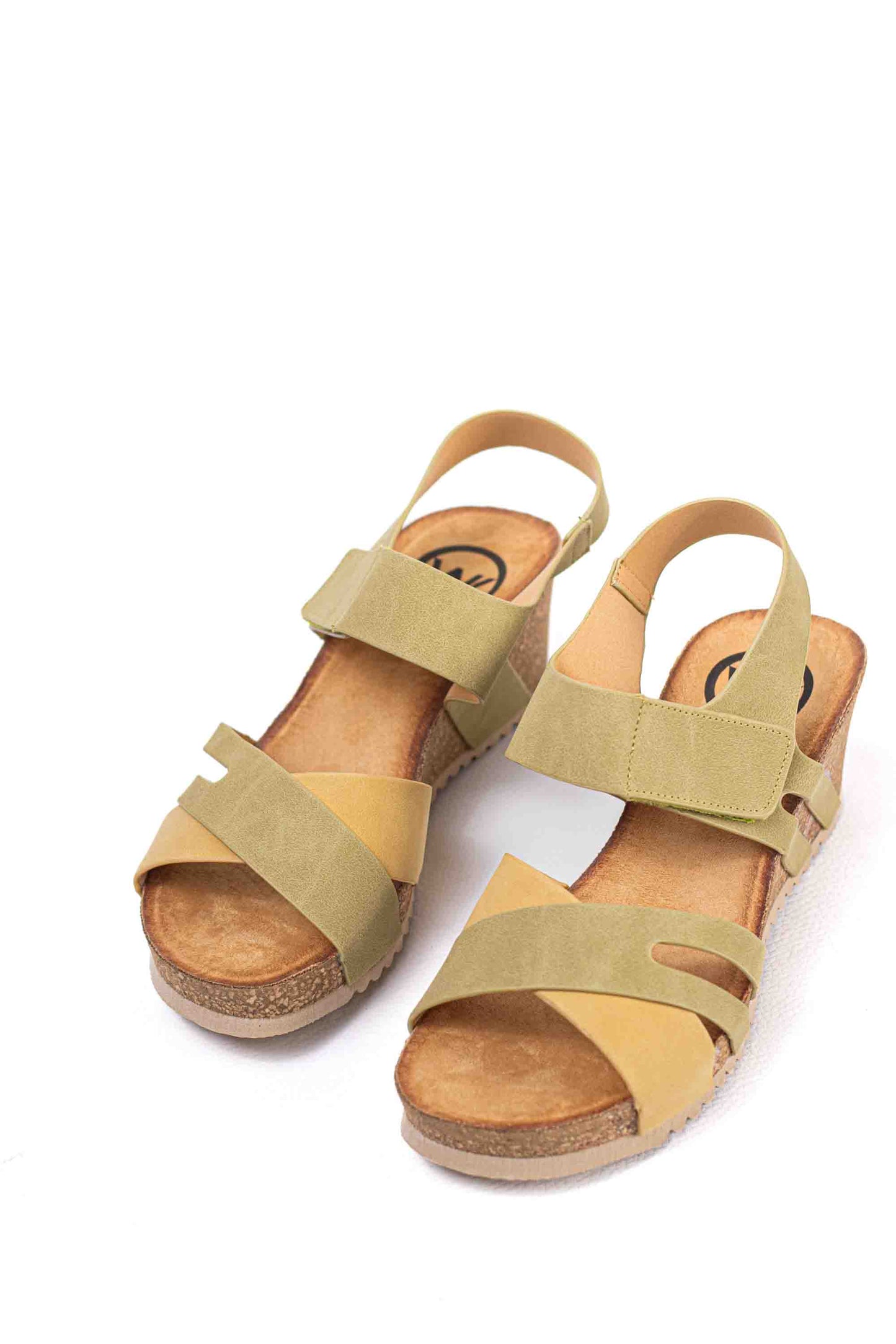 Sandalias mujer cuña Velcro y plataforma Ajustables