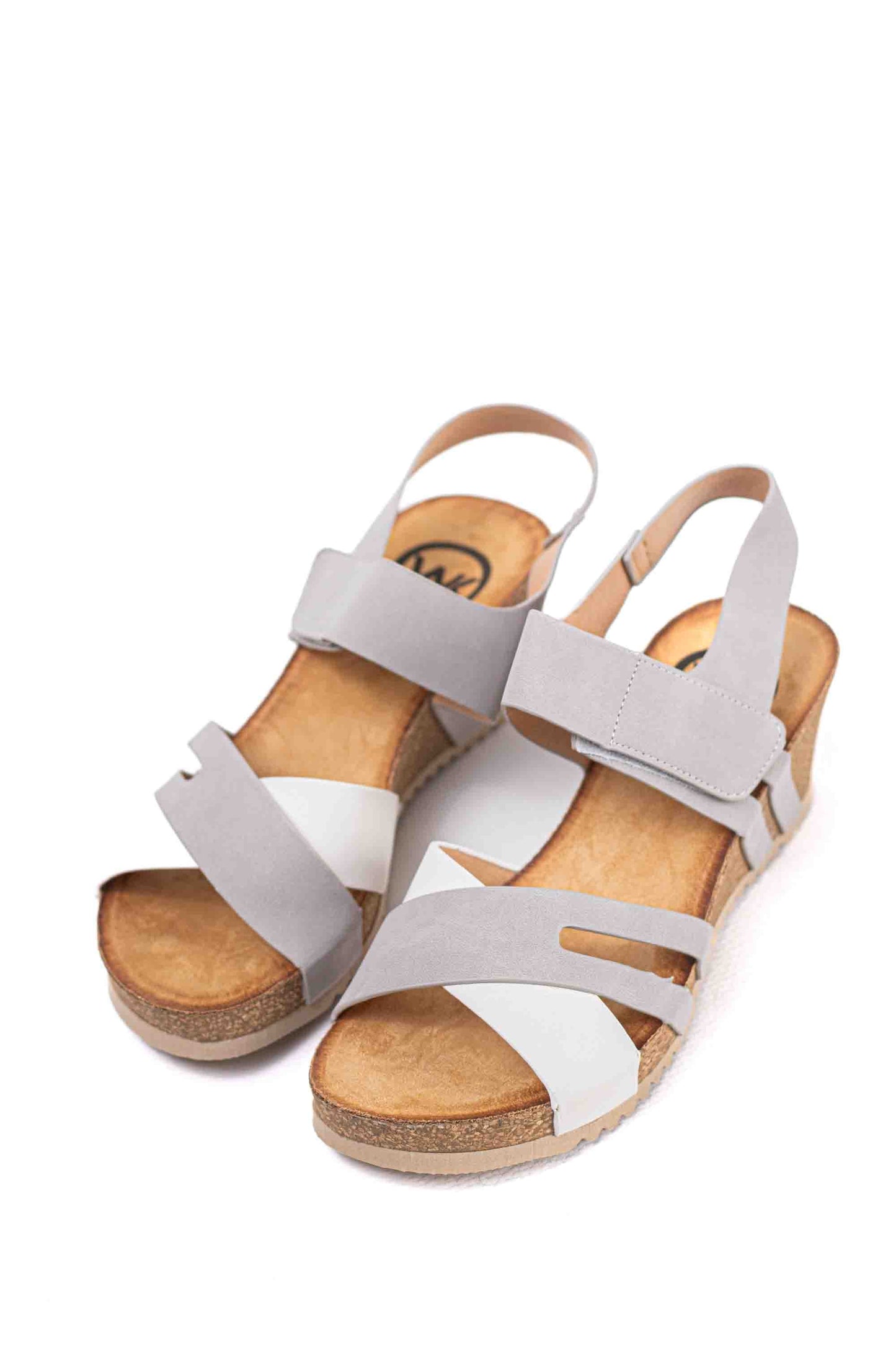 Sandalias mujer cuña Velcro y plataforma Ajustables