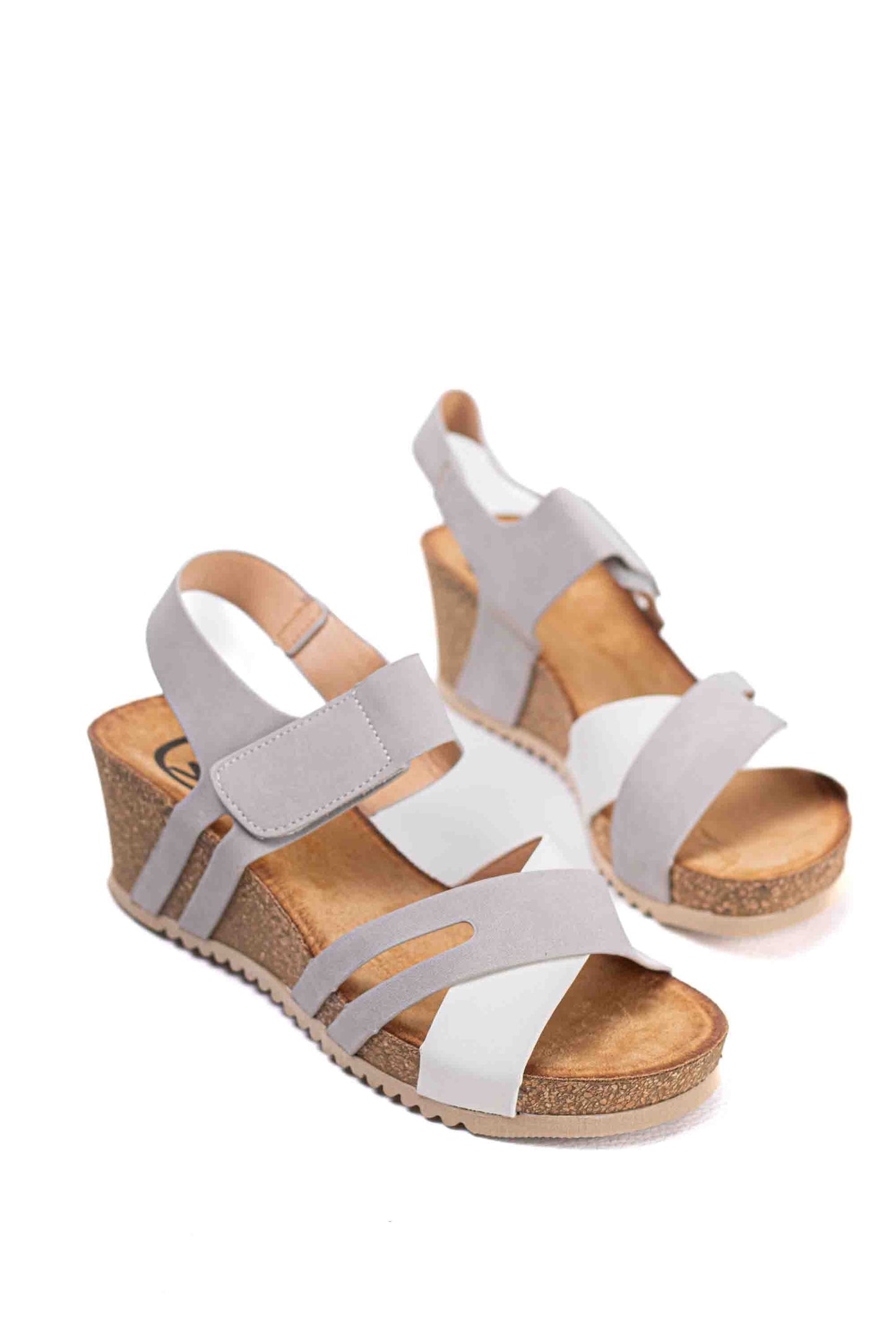 Sandalias mujer cuña Velcro y plataforma Ajustables