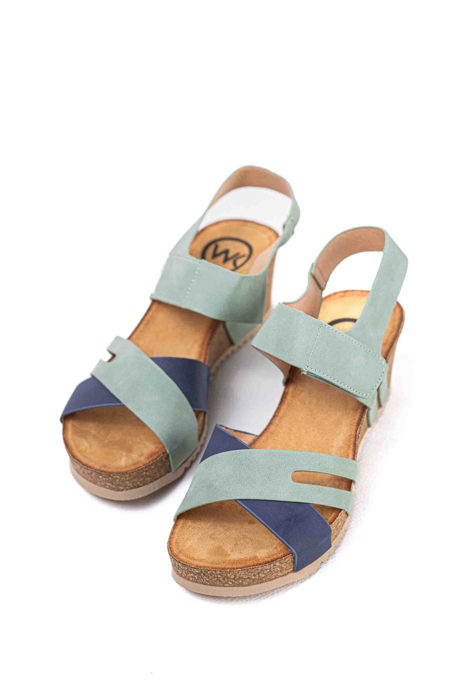 Sandalias mujer cuña Velcro y plataforma Ajustables
