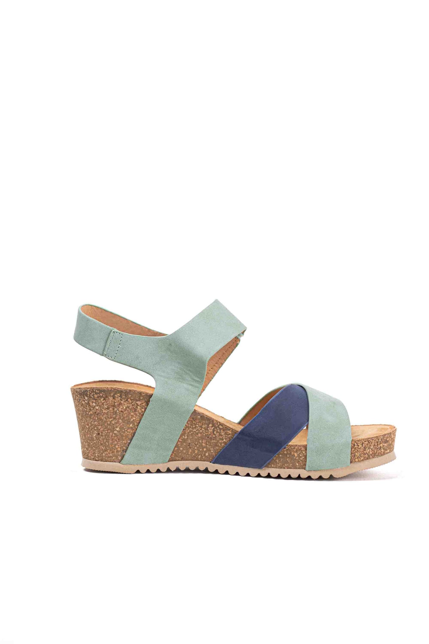 Sandalias mujer cuña Velcro y plataforma Ajustables