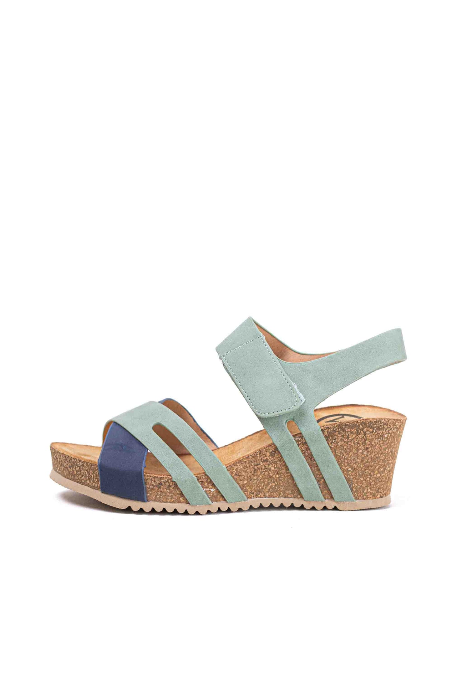 Sandalias mujer cuña Velcro y plataforma Ajustables