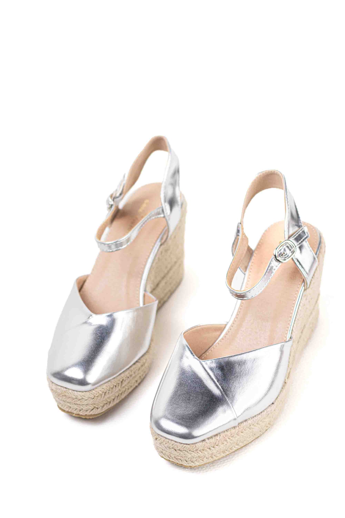 alpargatas cunas espartos altas mujer con plataforma super ligeras color Taupe talla 36