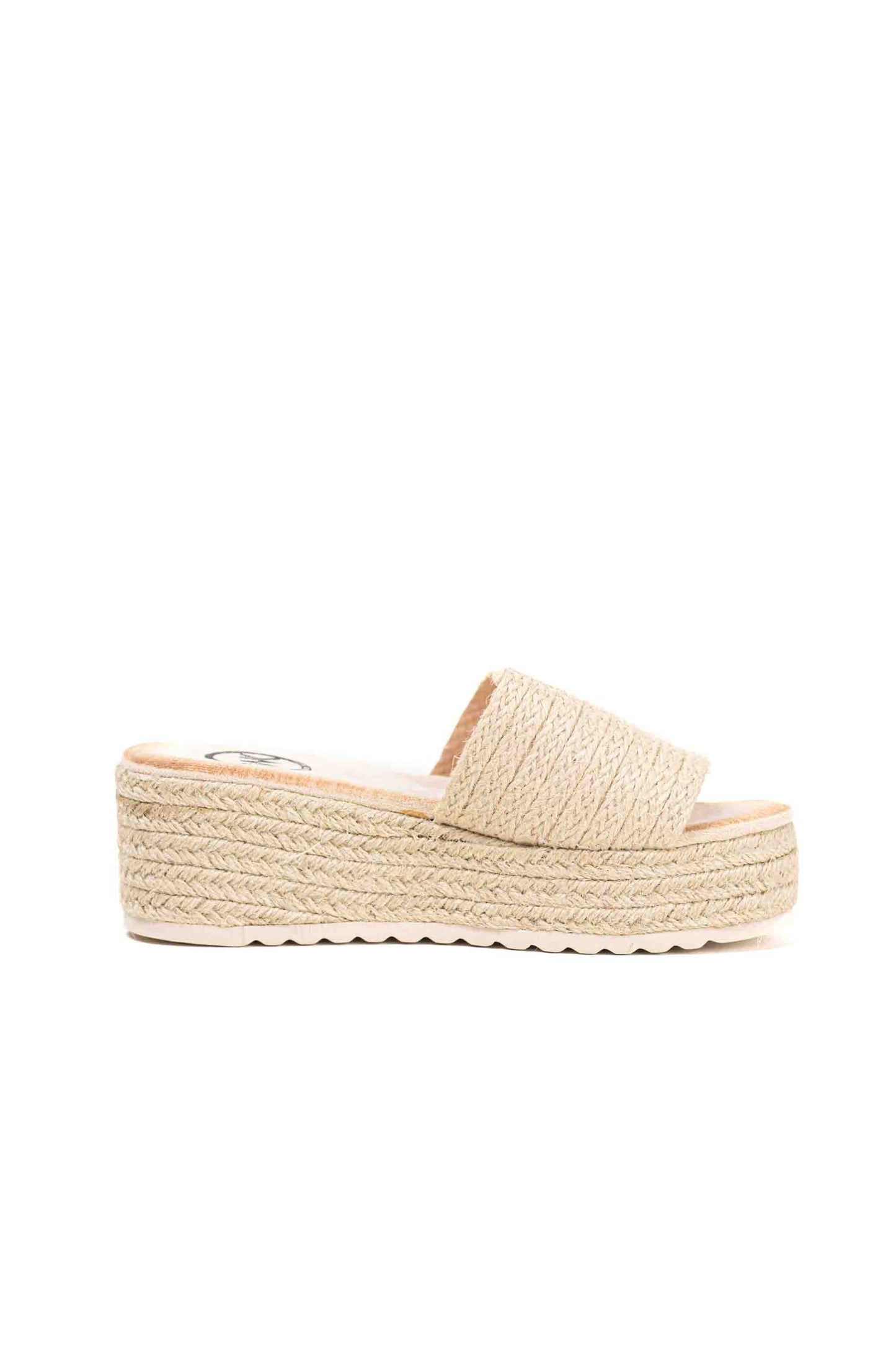 Sandalias mujer de esparto con cuña y plataforma