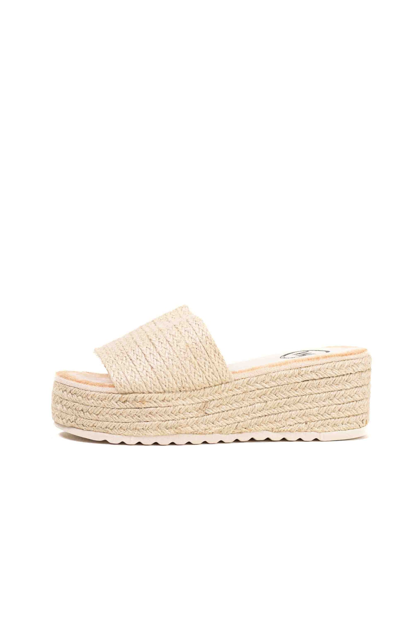 Sandalias mujer de esparto con cuña y plataforma