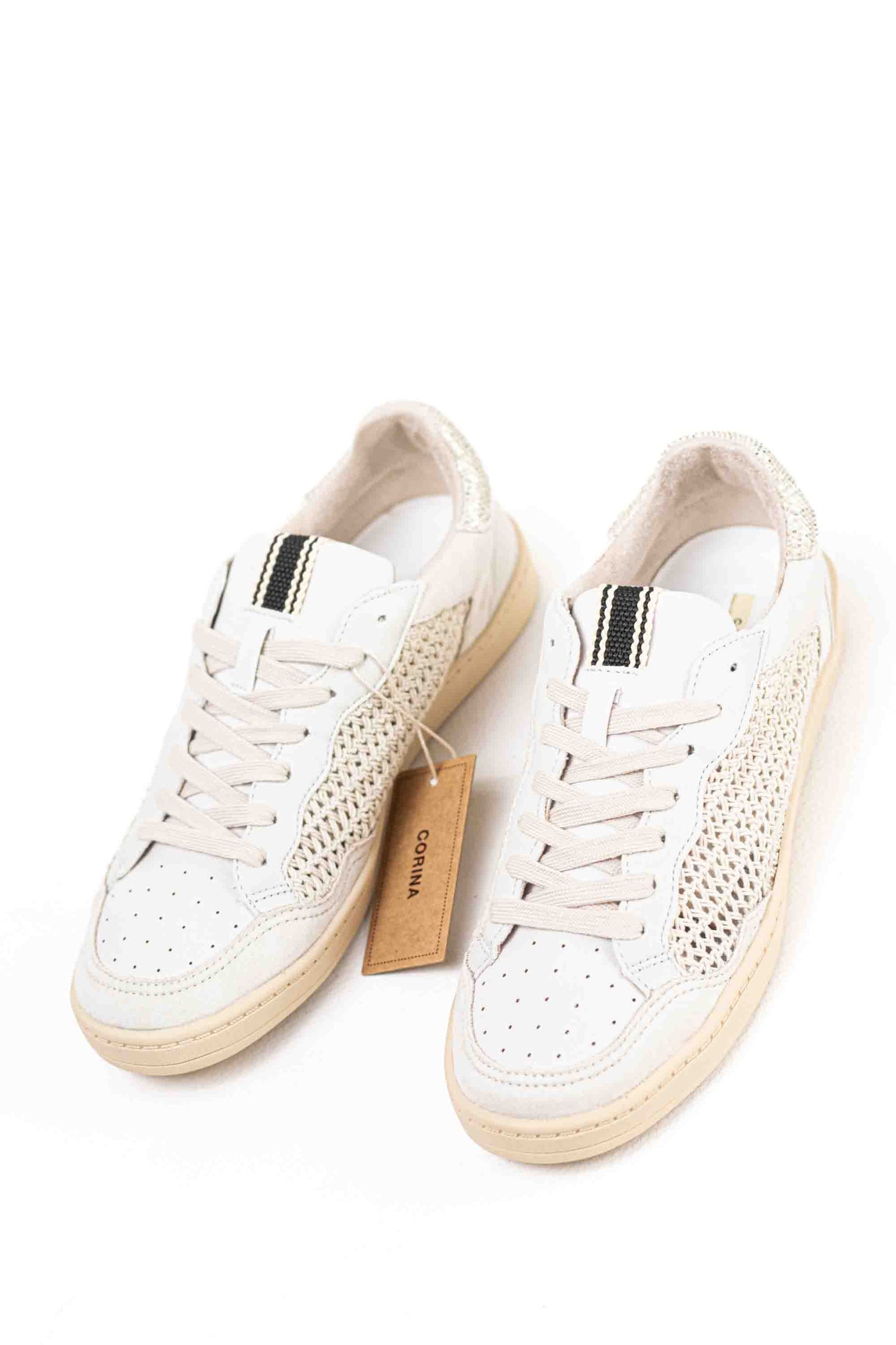 Zapatillas plataforma mujer diseño crochet Corina con suela super flexible con cordones