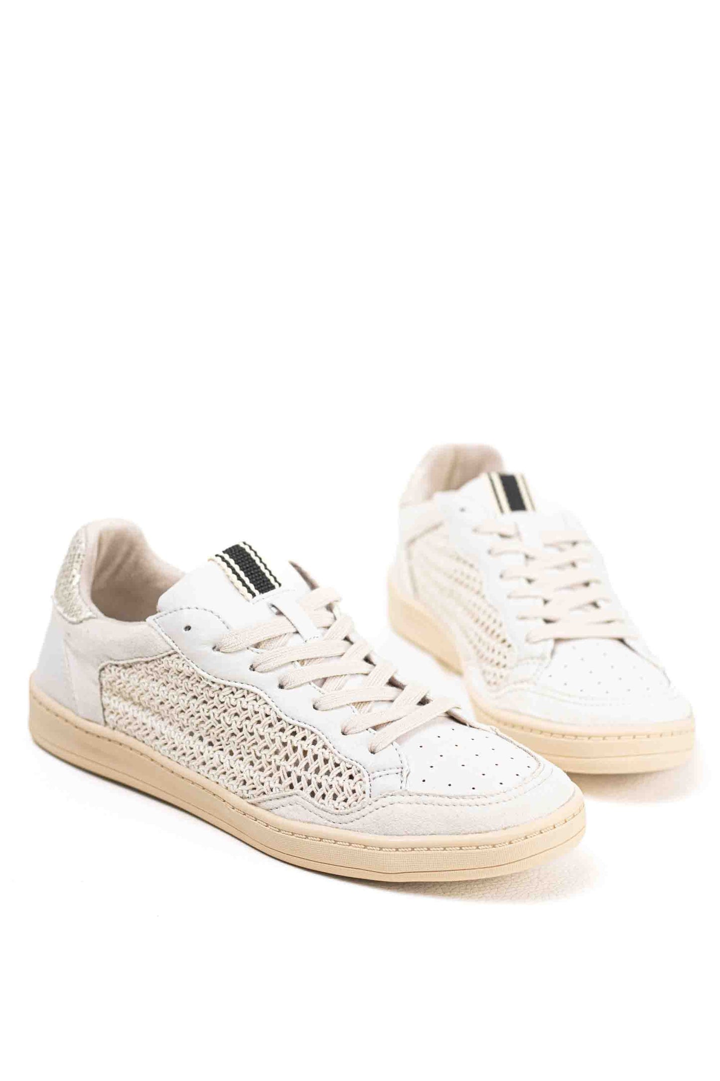 Zapatillas plataforma mujer diseño crochet Corina con suela super flexible con cordones