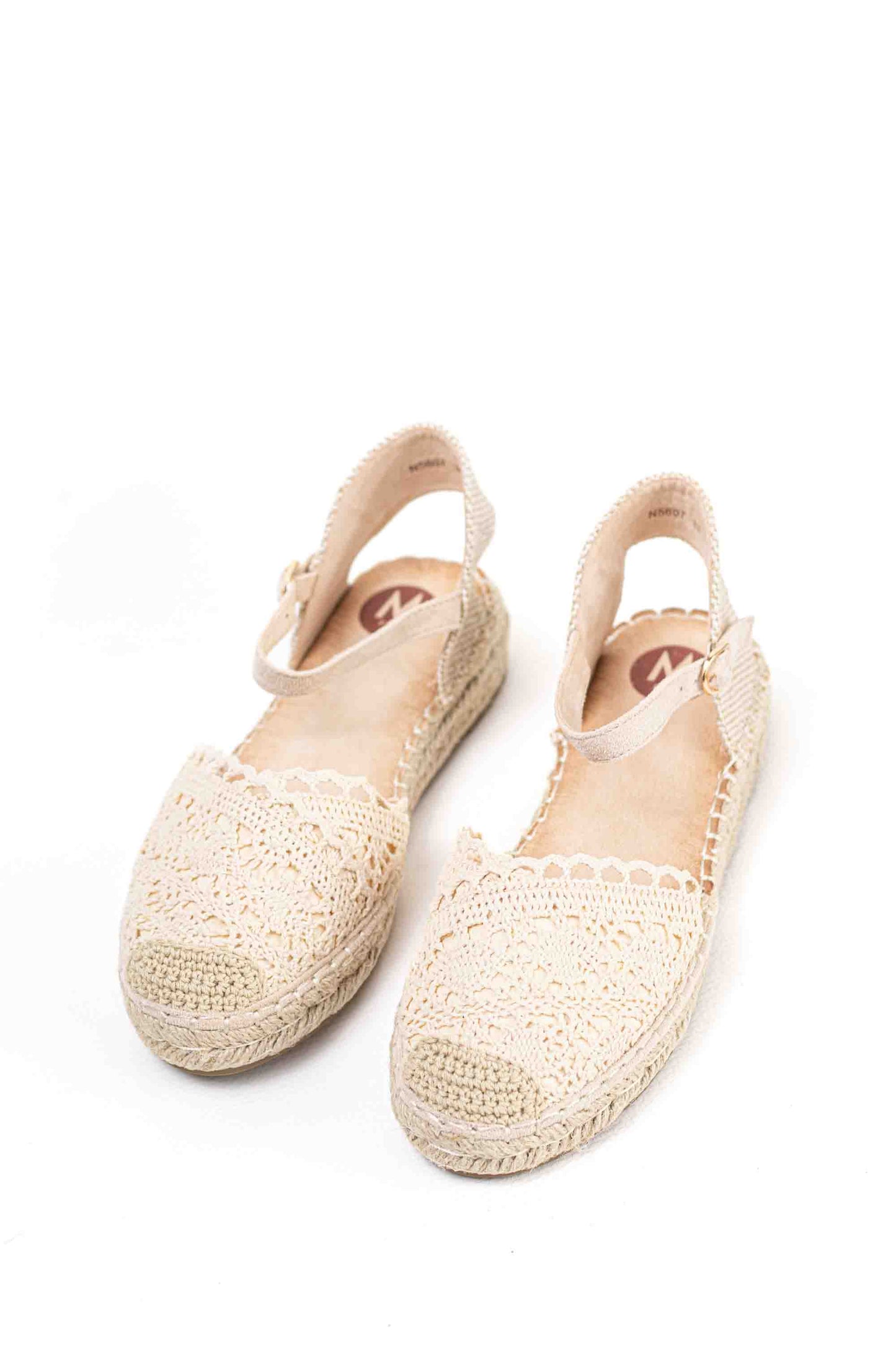 Alpargatas de esparto mujer con mini plataforma diseño crochet