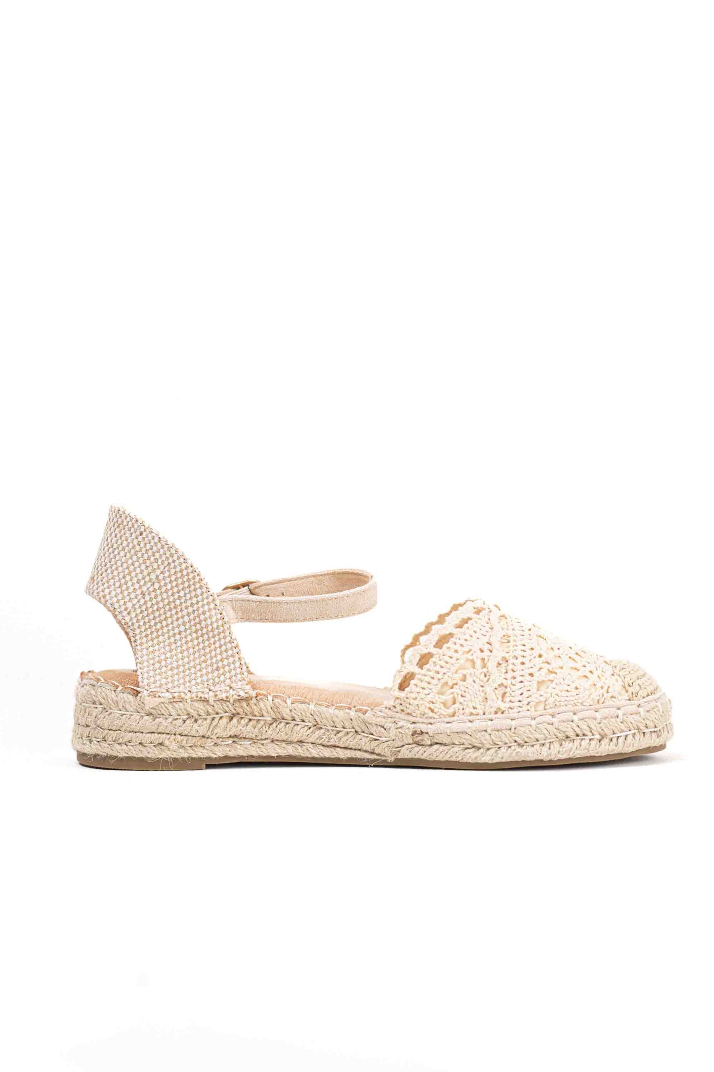 Alpargatas de esparto mujer con mini plataforma diseño crochet