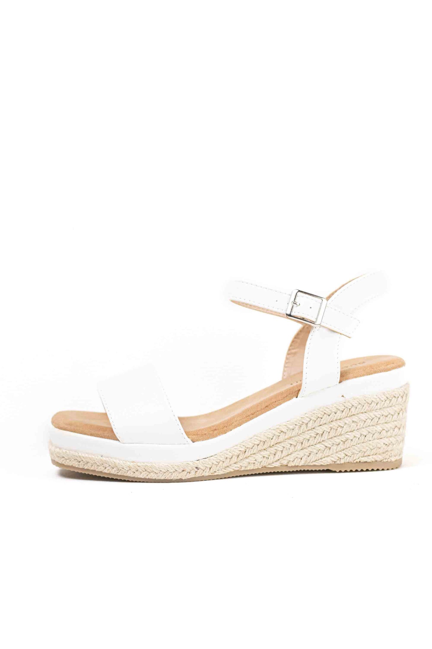 Sandalias doradas mujer cuña mediana de espartos con plataforma