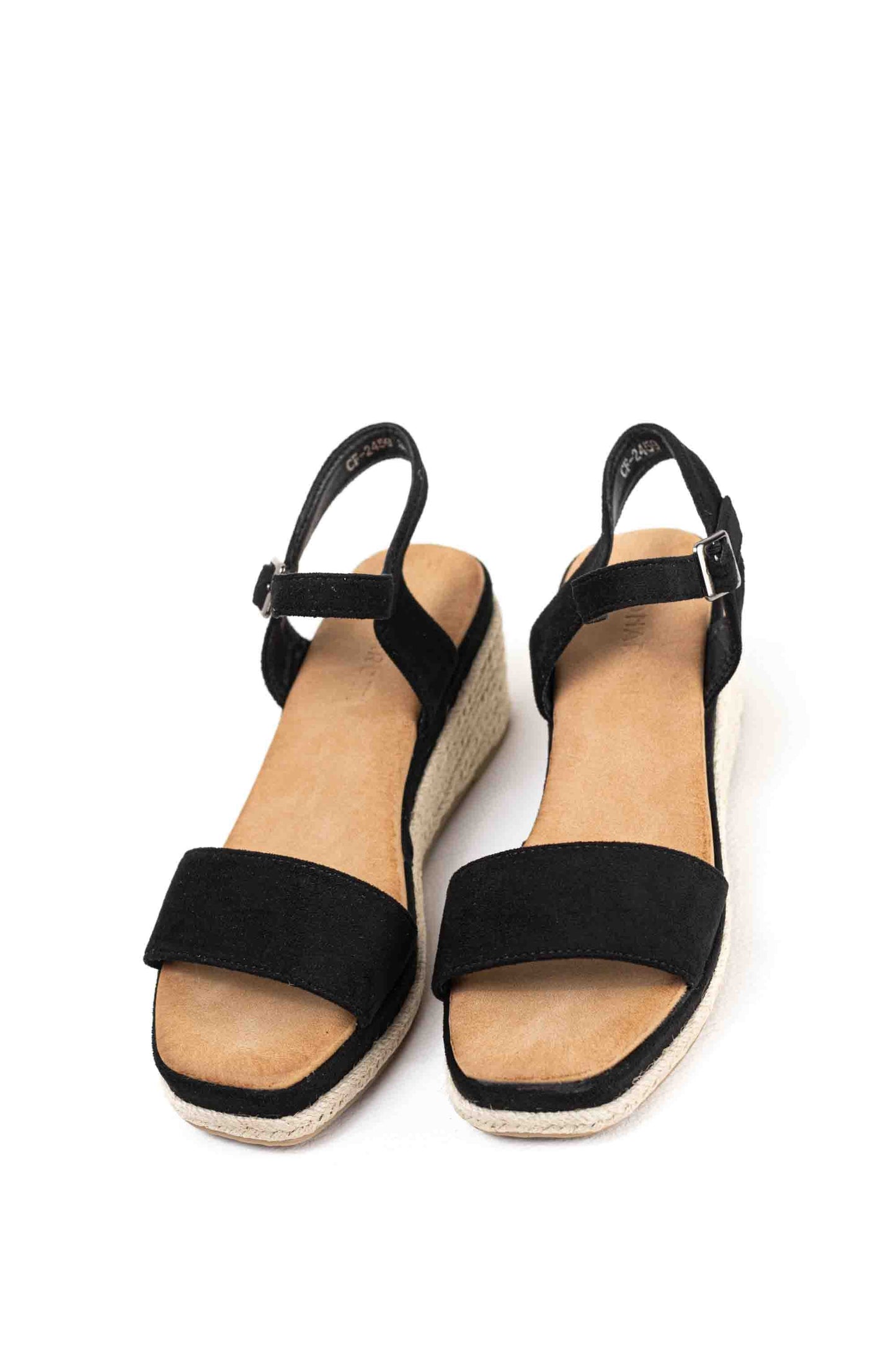 Sandalias doradas mujer cuña mediana de espartos con plataforma
