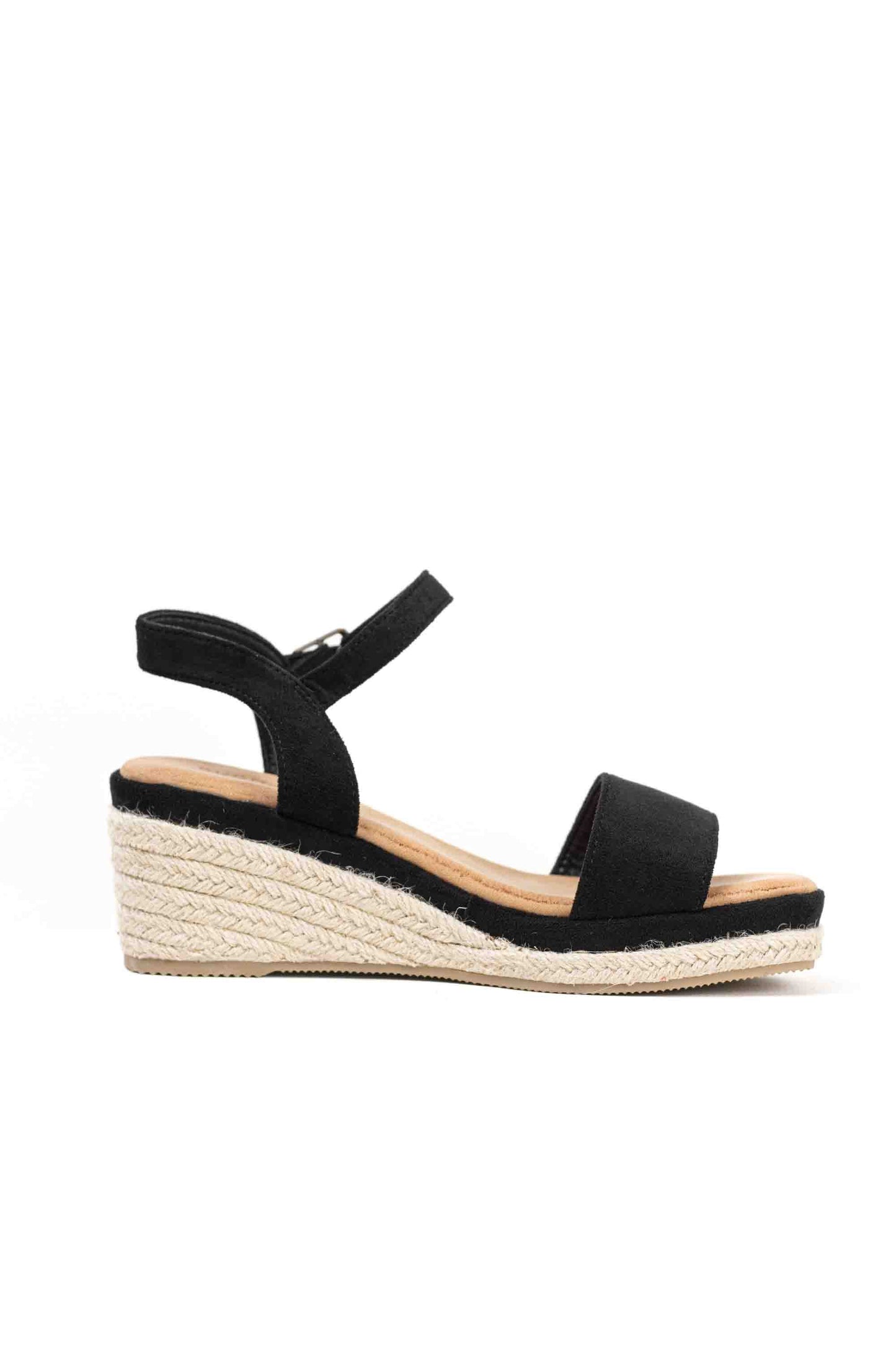 Sandalias doradas mujer cuña mediana de espartos con plataforma