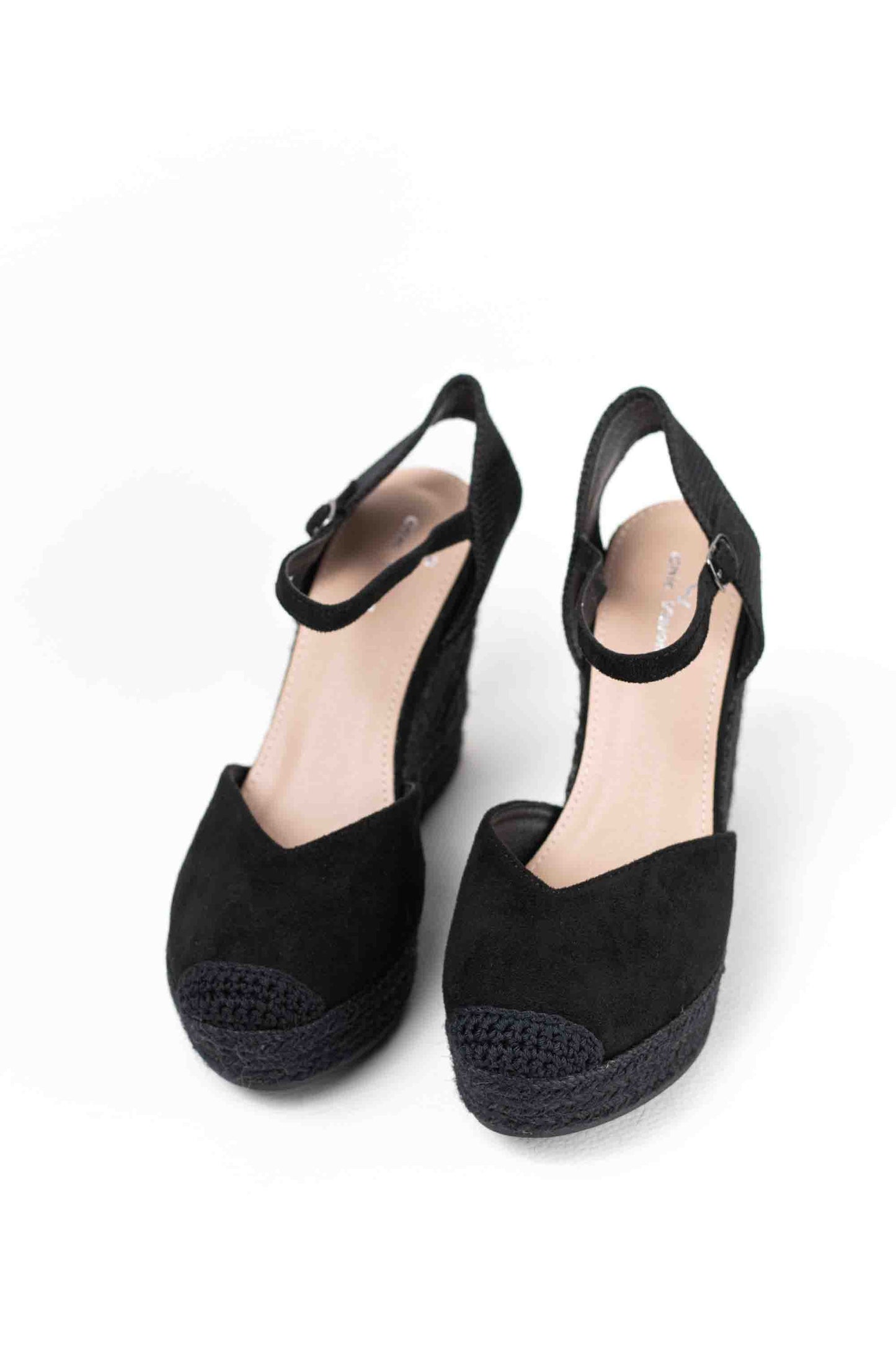 Alpargatas doradas mujer cuñas altas con plataforma con hebilla
