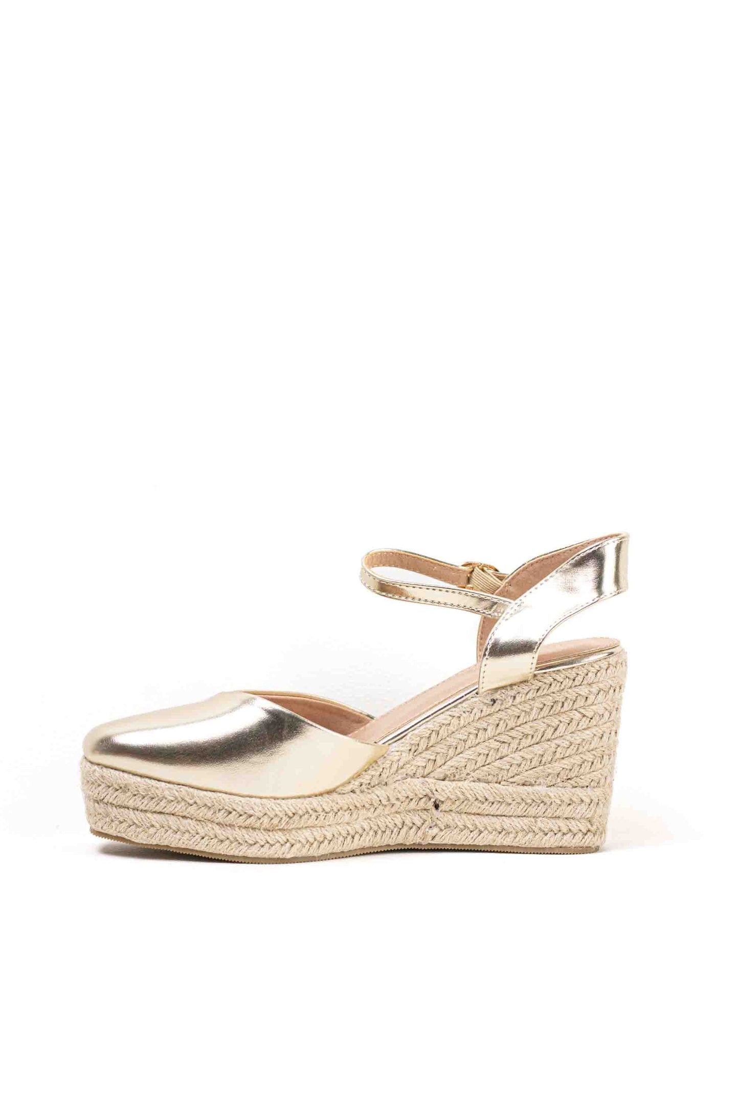 alpargatas cunas espartos altas mujer con plataforma super ligeras color Gold talla 39