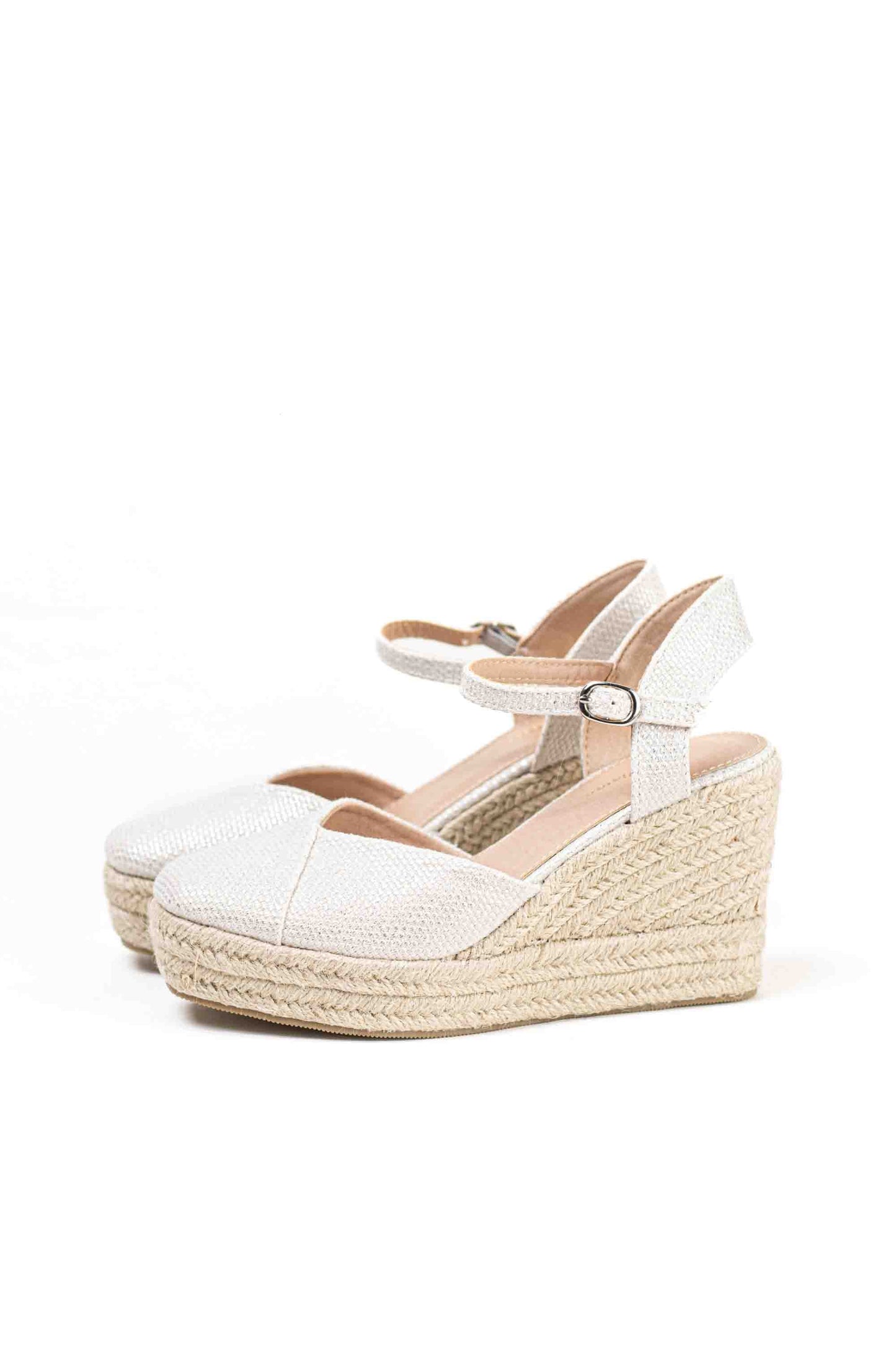 alpargatas cunas espartos altas mujer con plataforma super ligeras color Gold talla 40