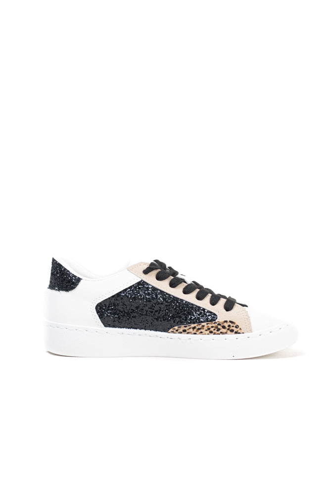 Zapatillas plataforma mujer detalla purpurinas con cordones